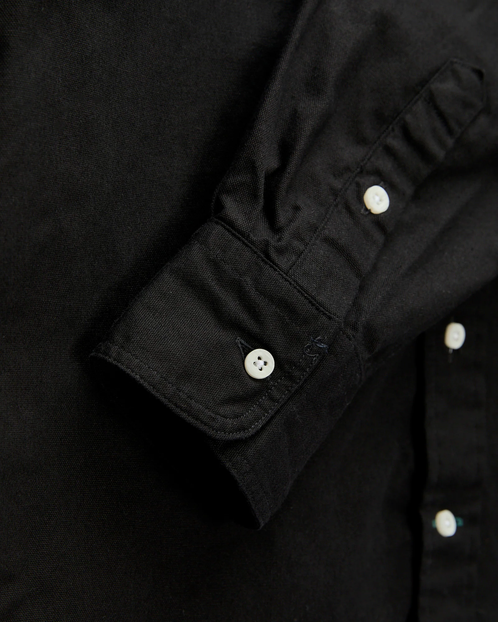 Classic Oxford Button-Down Shirt in Overdye Black - Image 6