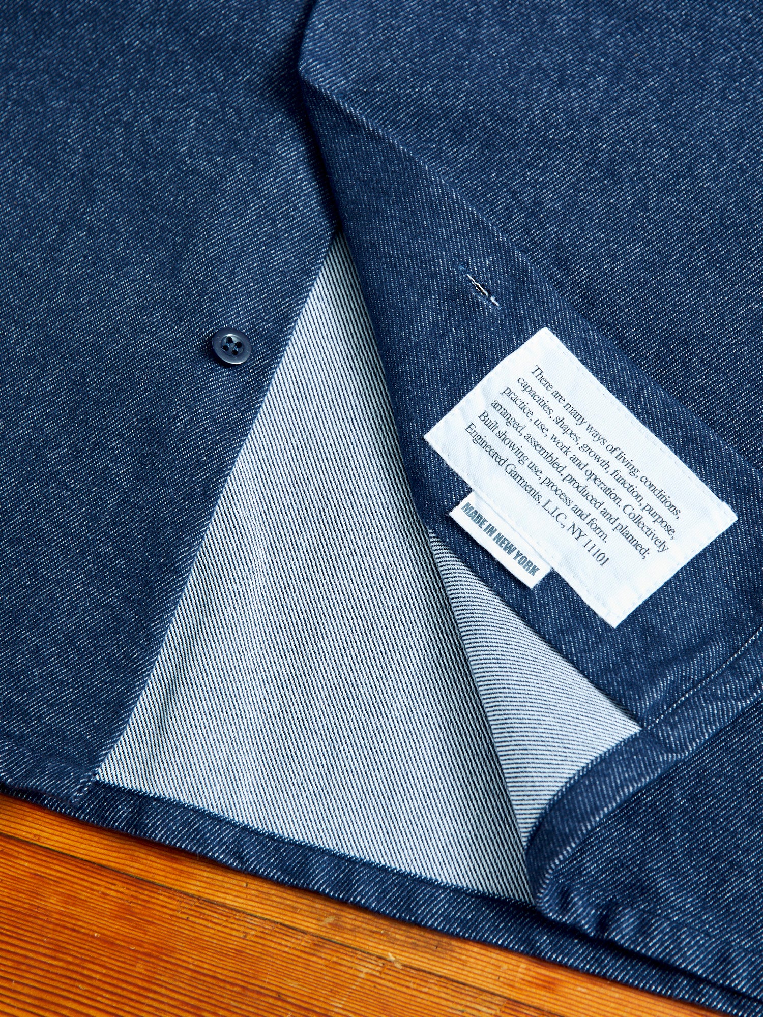 Classic Shirt in Indigo Cotton Denim Flannel - Image 7