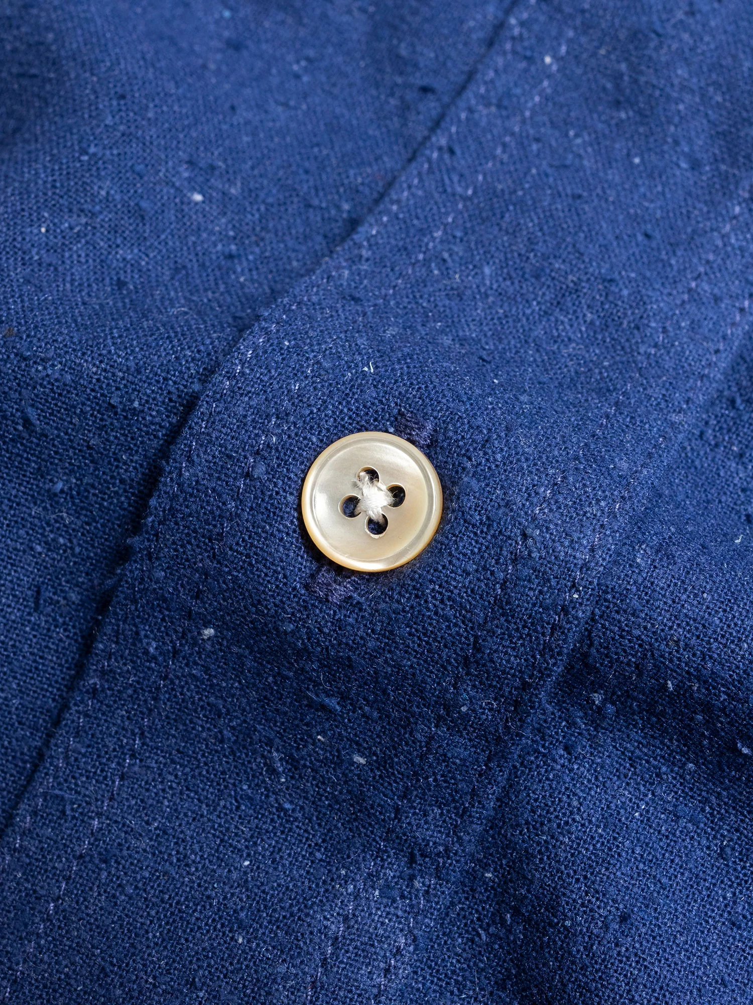 Classic Shirt in Scilla Blue Silk Noil - Image 4