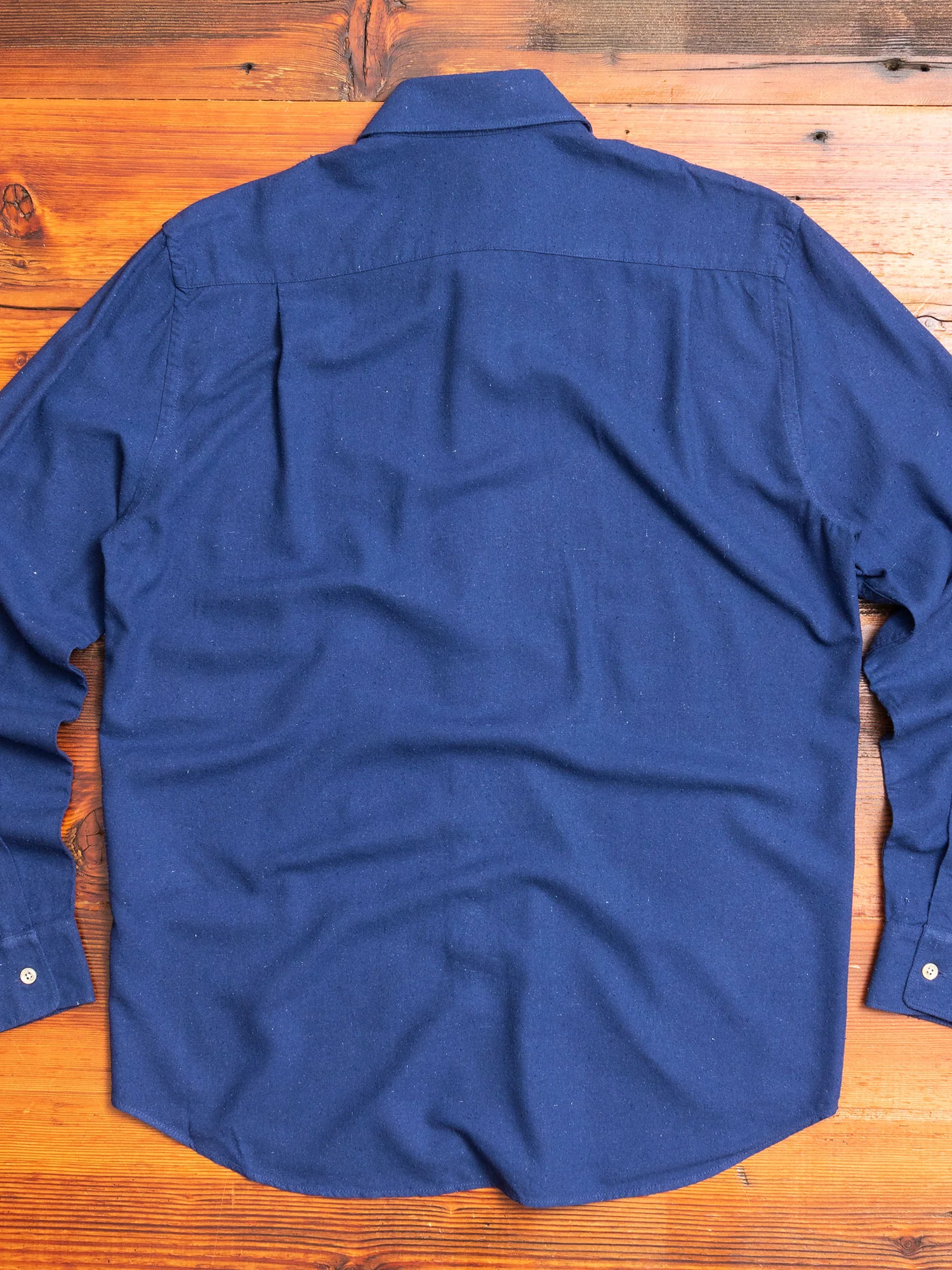 Classic Shirt in Scilla Blue Silk Noil - Image 7