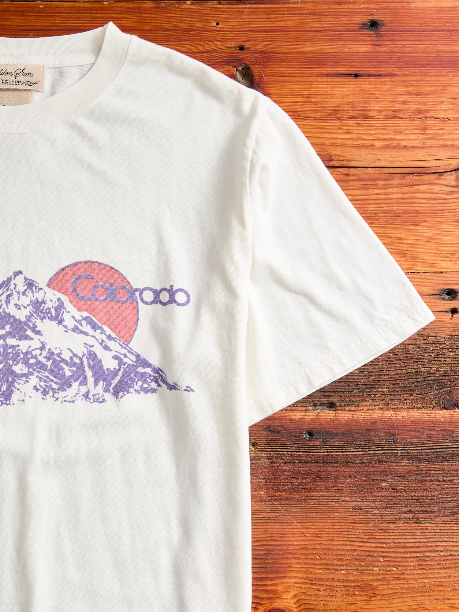 "Colorado" Special Finish T-Shirt in Off White - Image 5