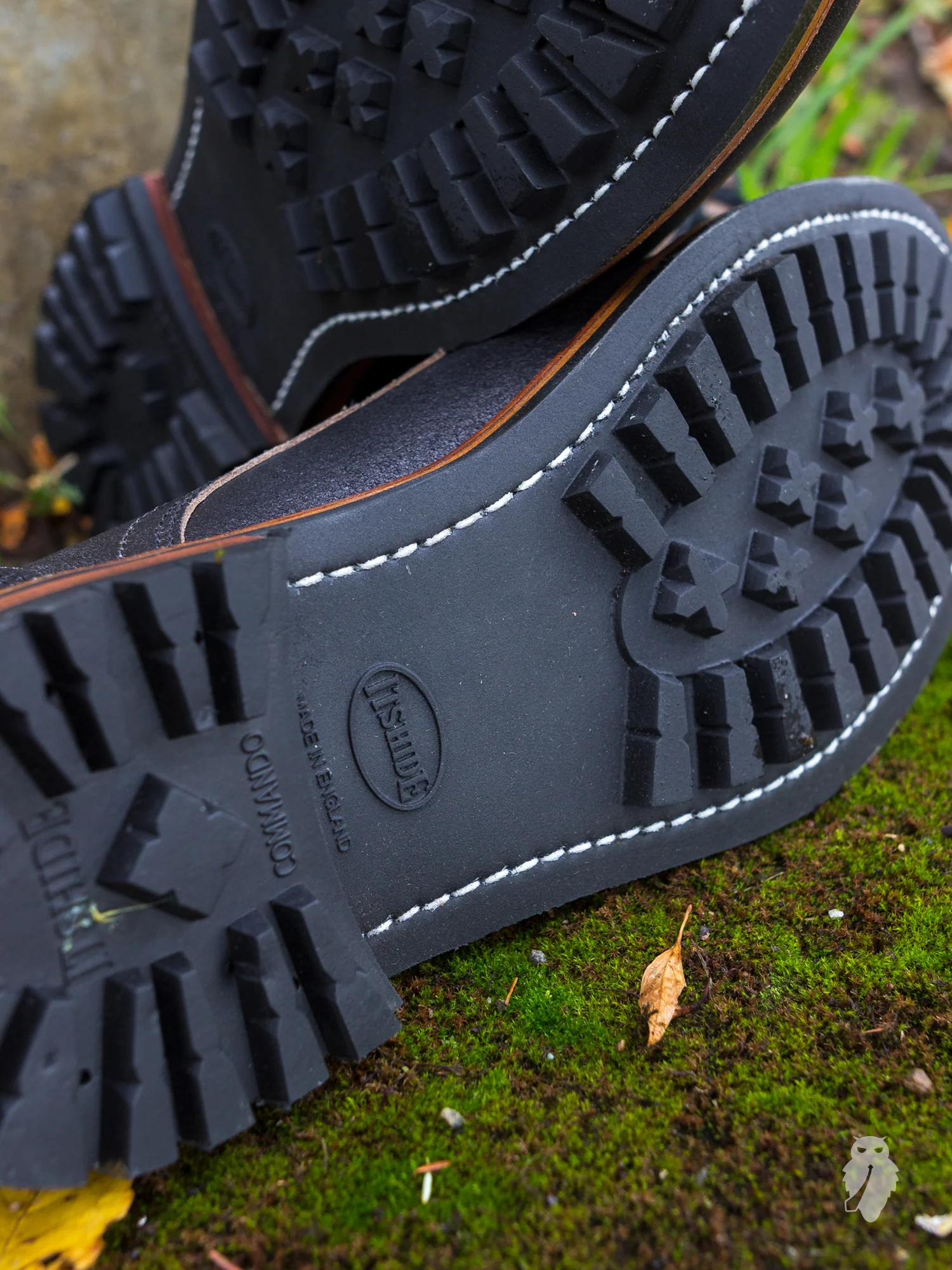 "Commando Trench Boot" in Waxed Black - Image 4