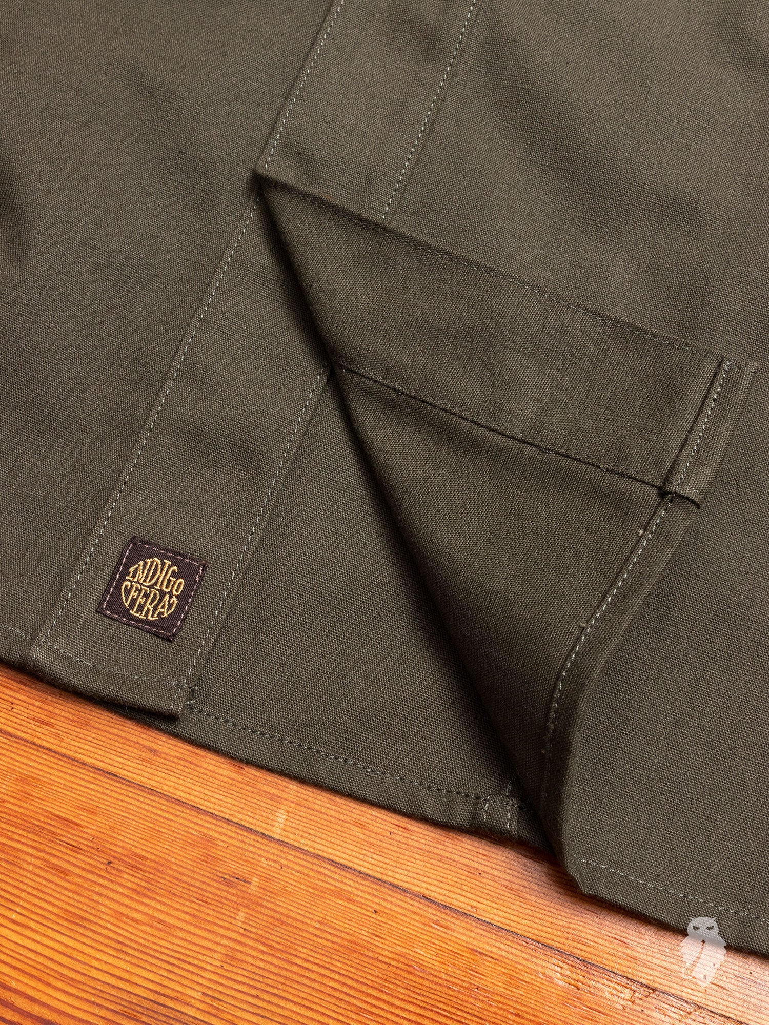 Copeland Canvas Shirt in Dark Green - Image 7