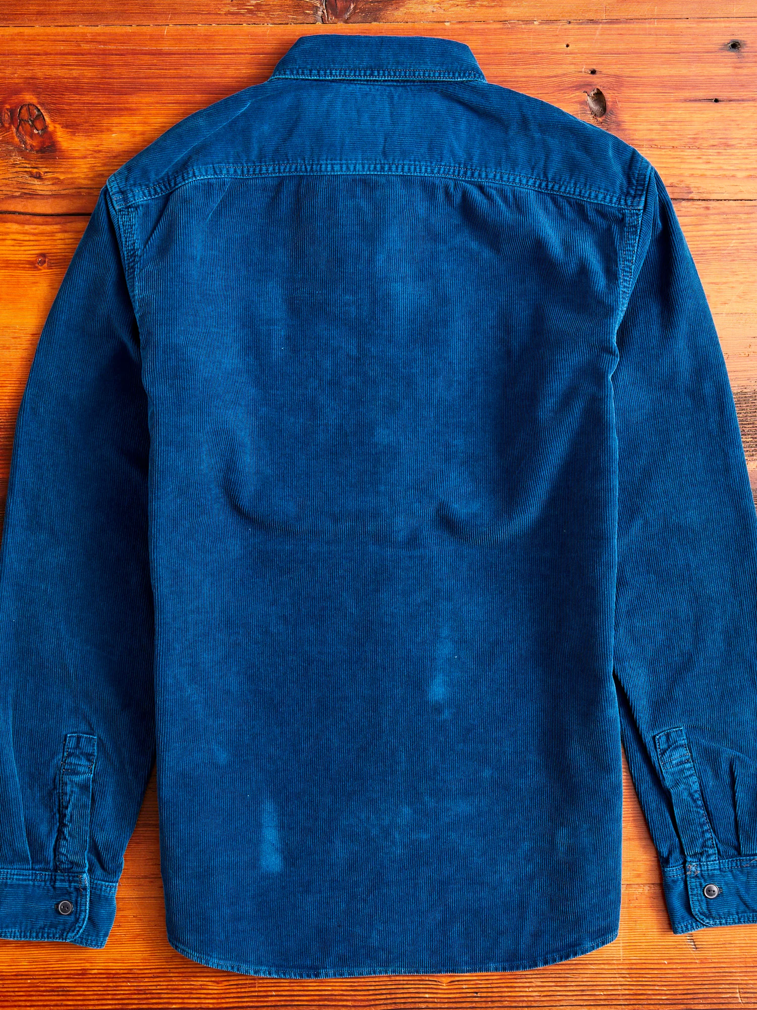 Cameron Corduroy Workshirt in Medium Indigo Wash - Image 9