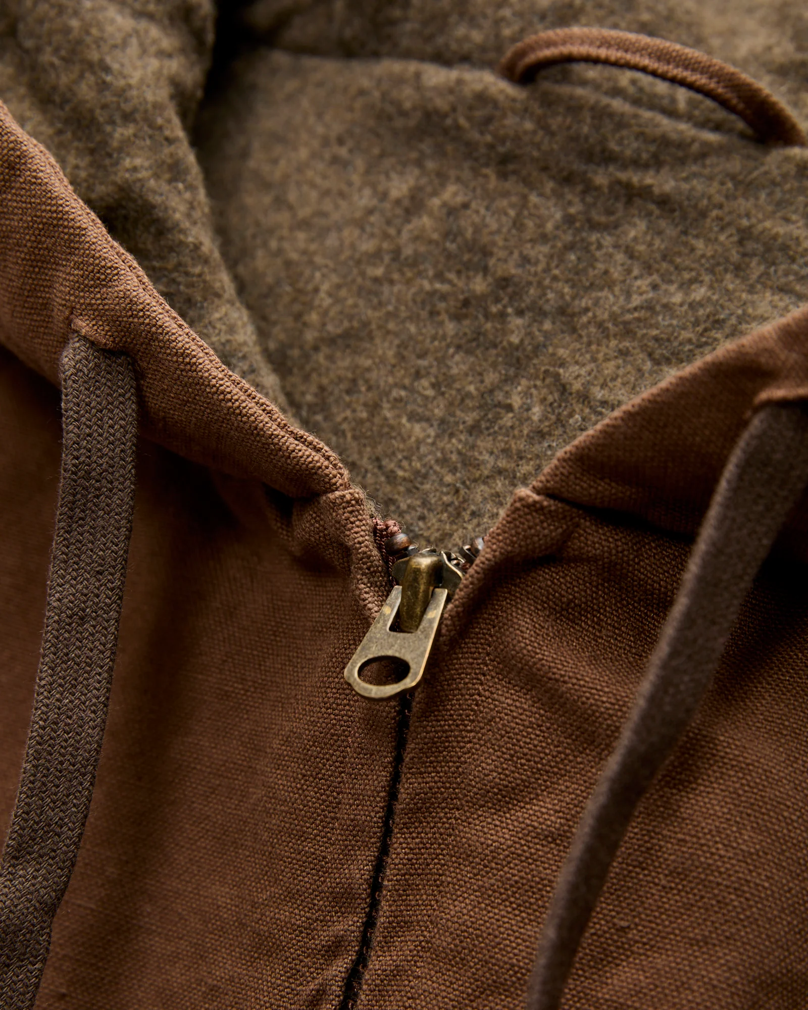 Cotton Hemp Hoody Jacket in Kakishibu - Image 5