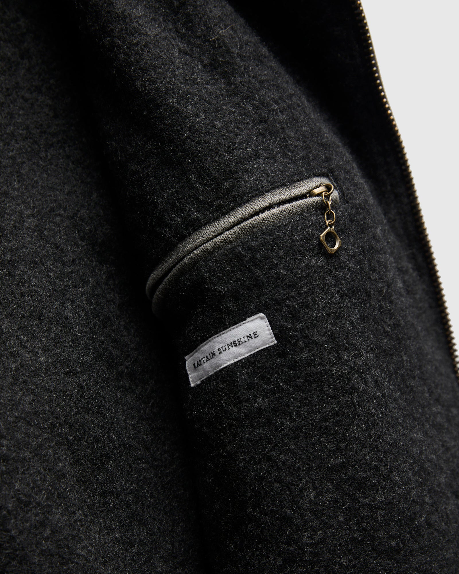 Cotton Hemp Hoody Jacket in Sumi - Image 8
