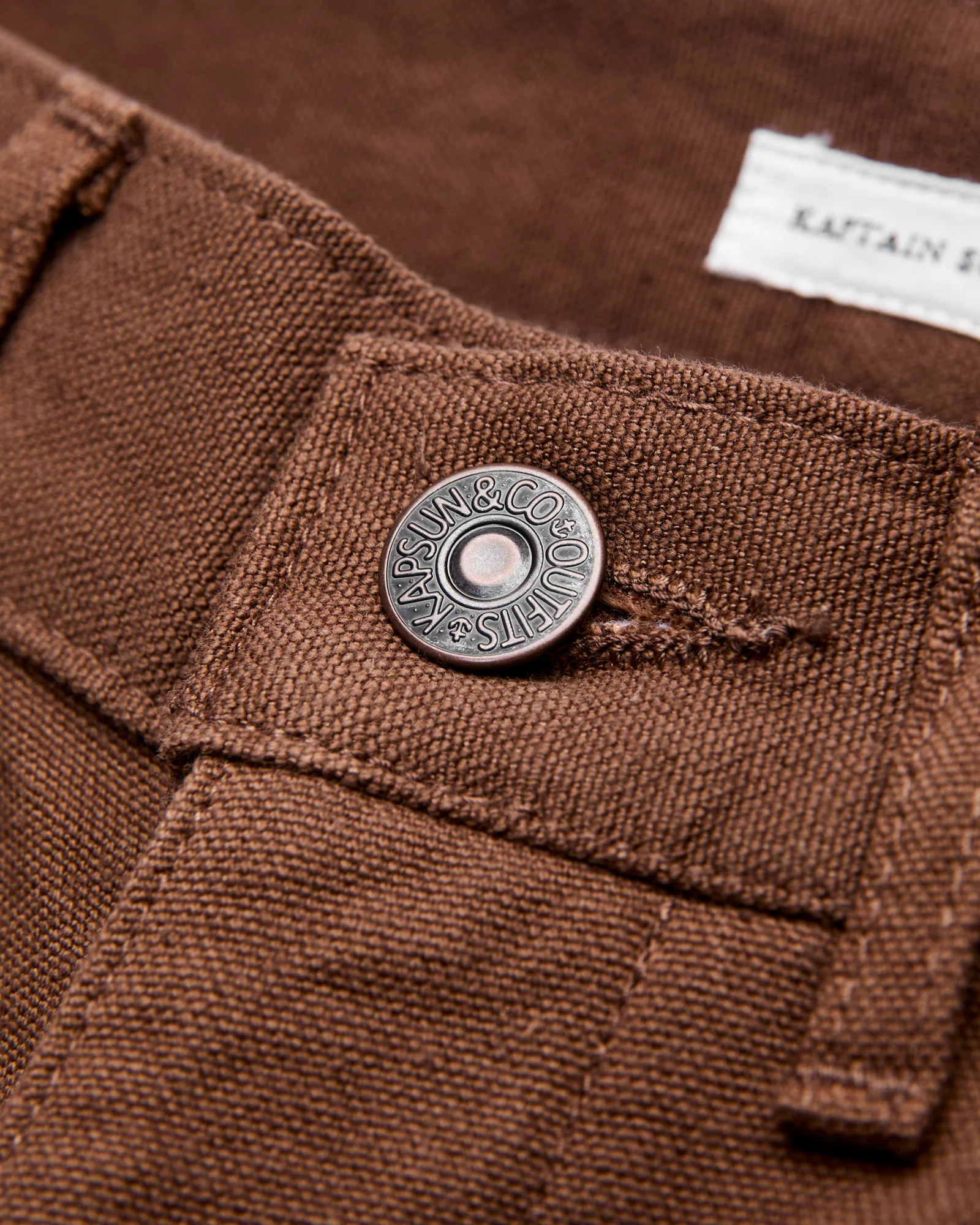 Cotton Hemp Painter Pants in Kakishibu - Image 5
