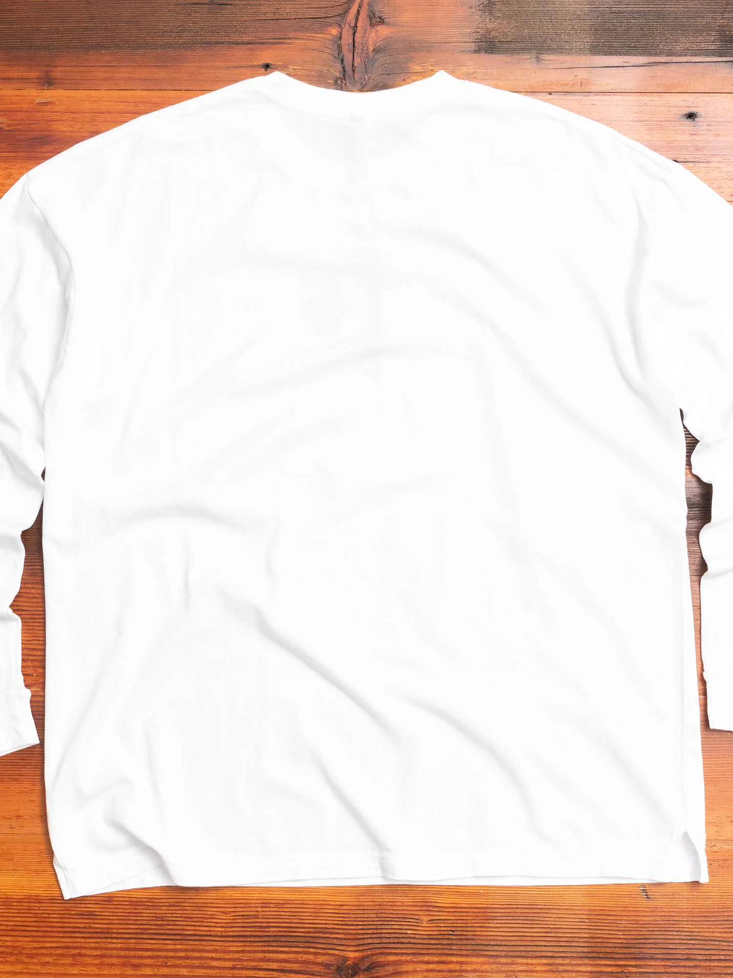 Cotton Jersey Relaxed Long Sleeve T-Shirt in White - Image 6