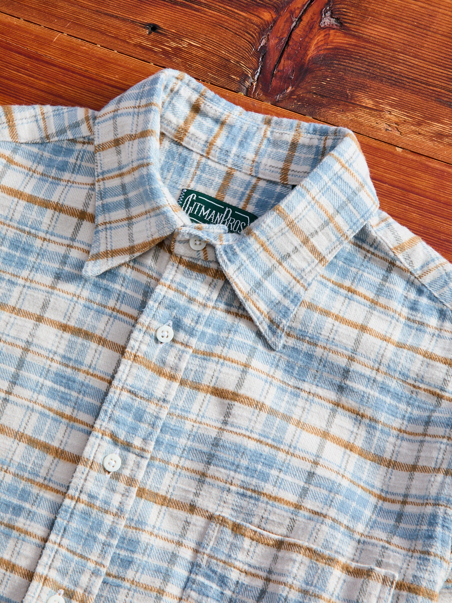 Cotton Slub Check Flannel in White - Image 3