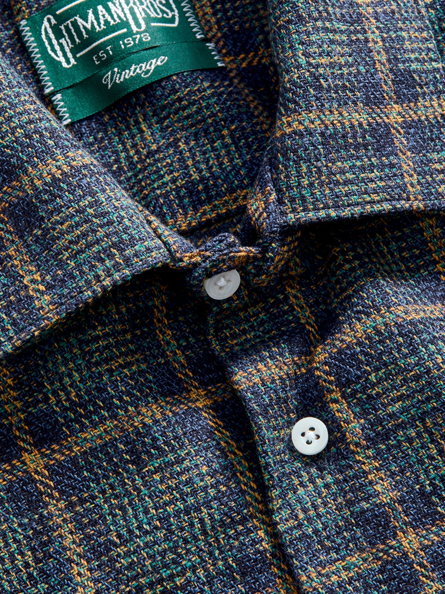 Cotton Tweed Camp Shirt in Blue - Image 5