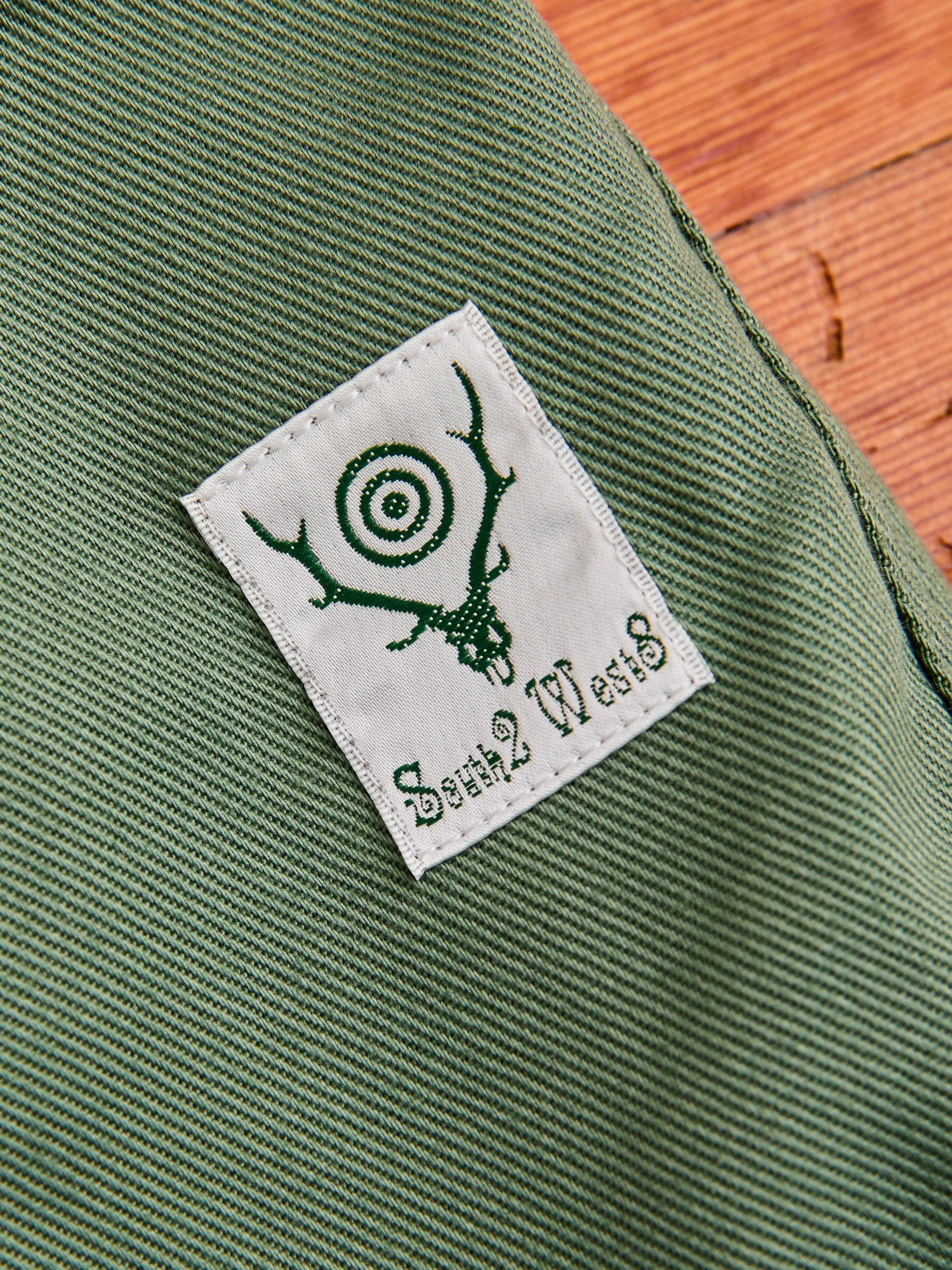 Cotton Twill Belted C.S Shorts in Moss Green - Image 6