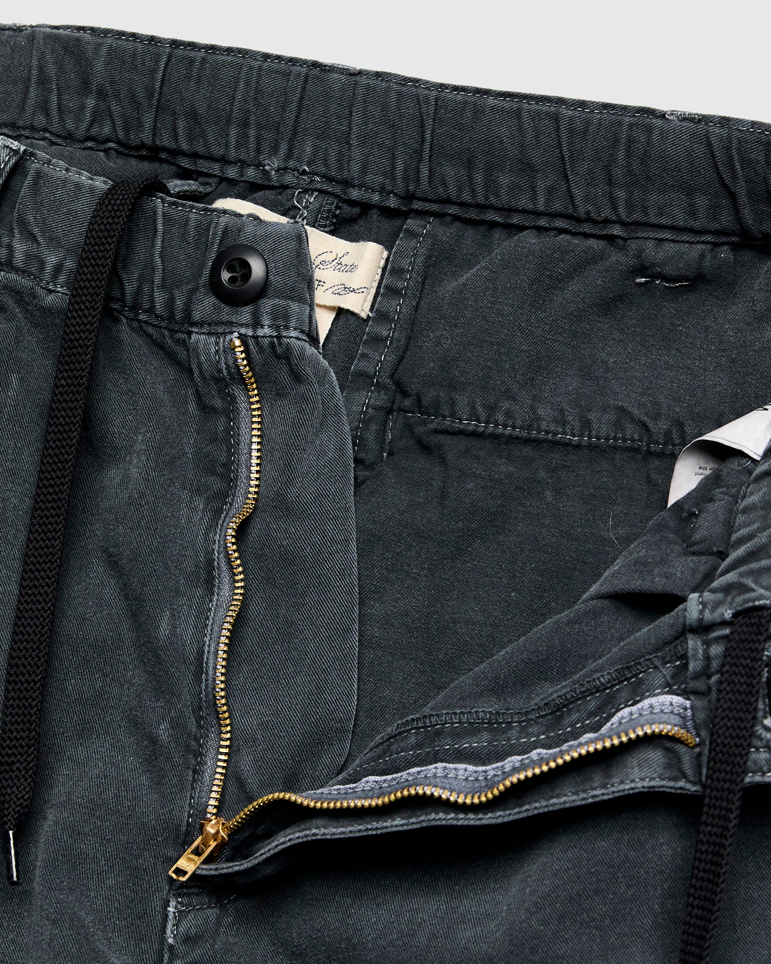 Cotton Twill Easy Pants in Washed Black - Image 7