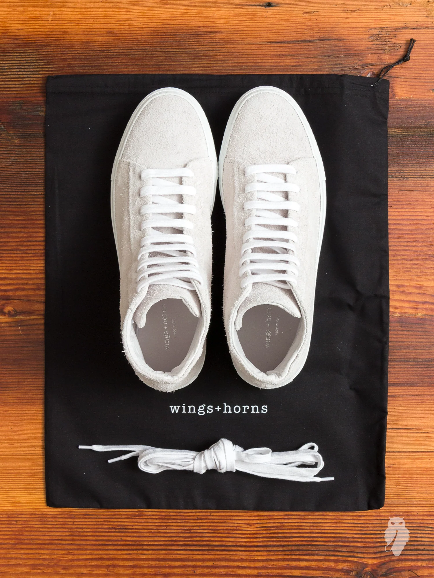 Court Hi-Top Sneaker in White Suede - Image 6