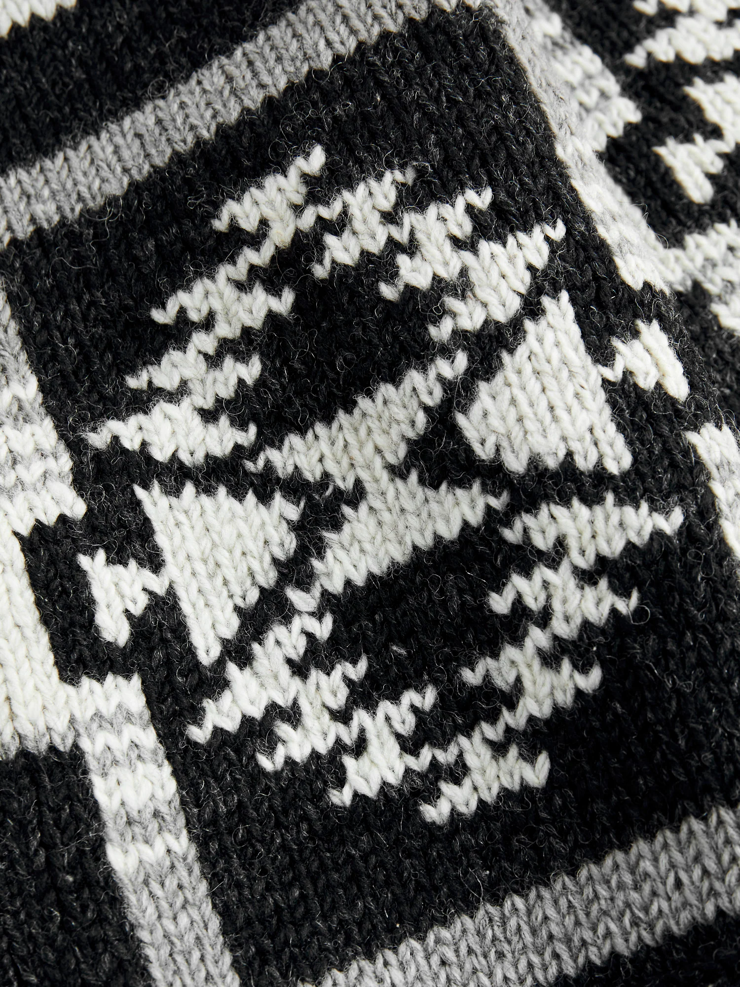 Cowichan Knit Cardigan Sweater in Black - Image 6