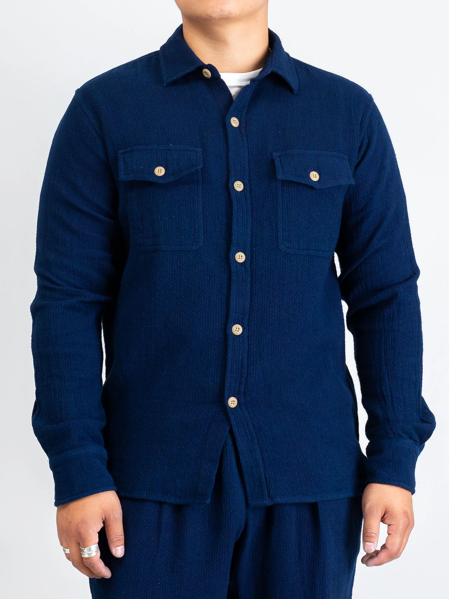 CPO Shirt in Indigo Sashiko - Image 2