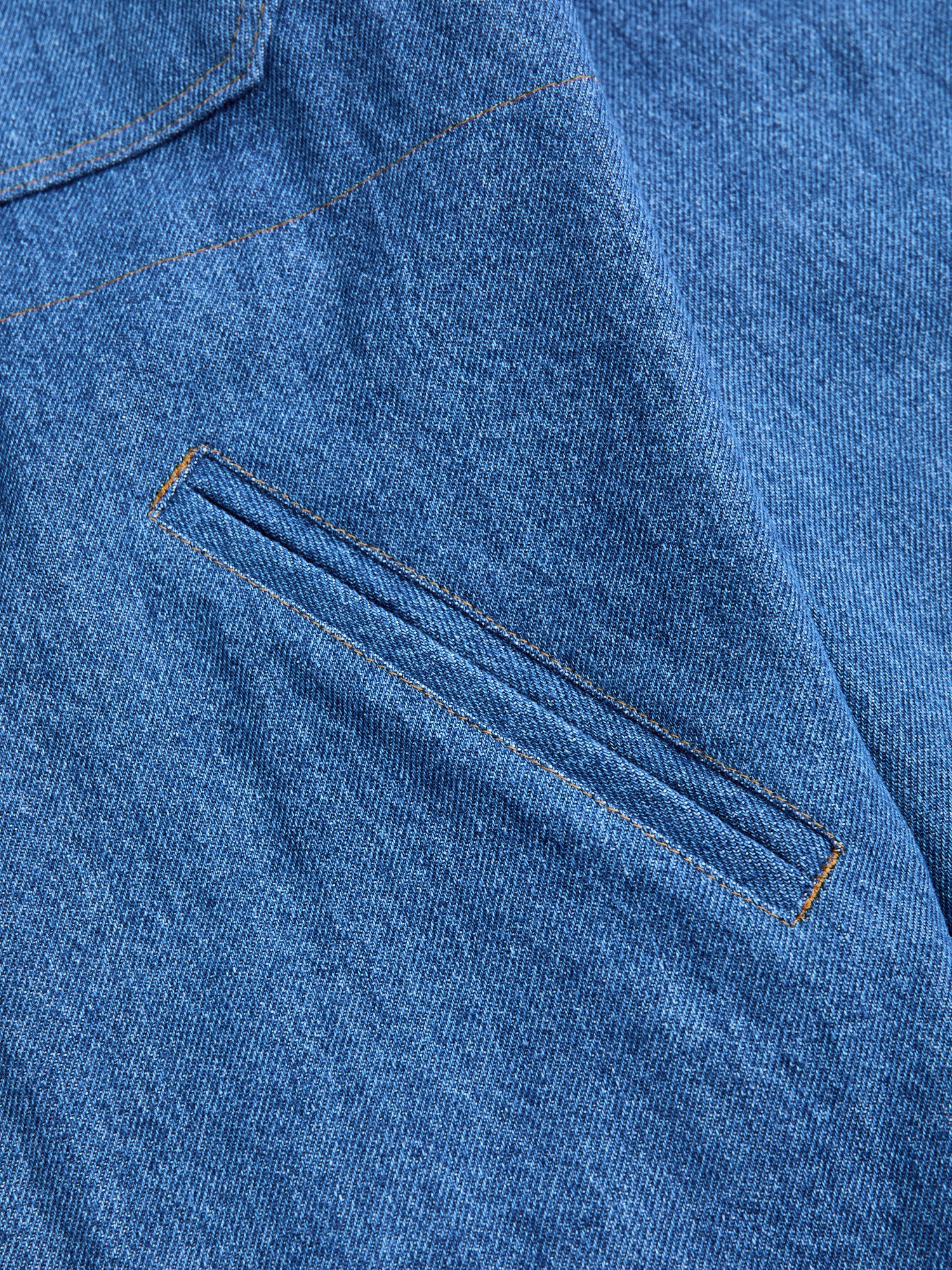 Crissman Denim Overshirt in Sky Blue - Image 6