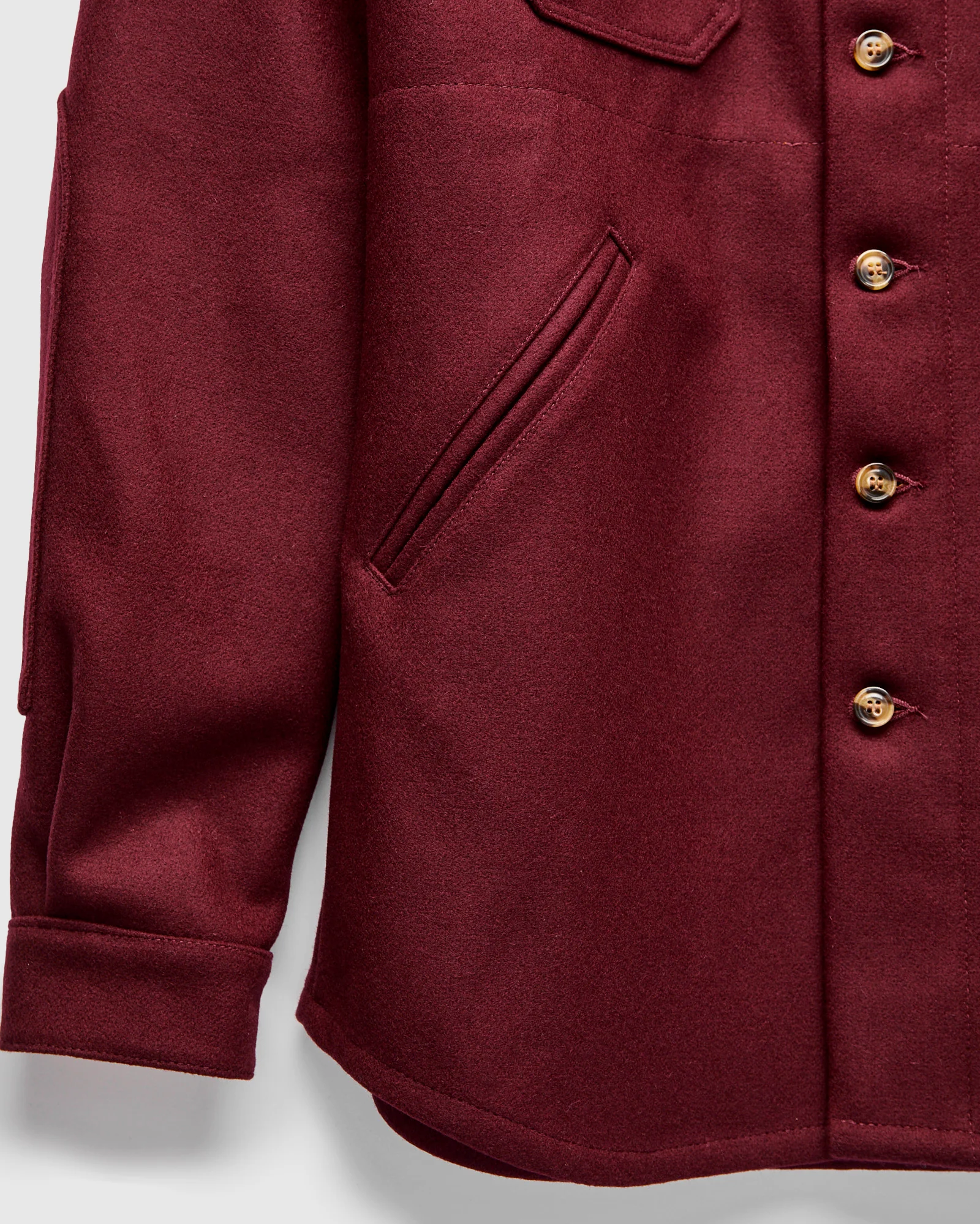 Crissman Overshirt in Burgundy - Image 5