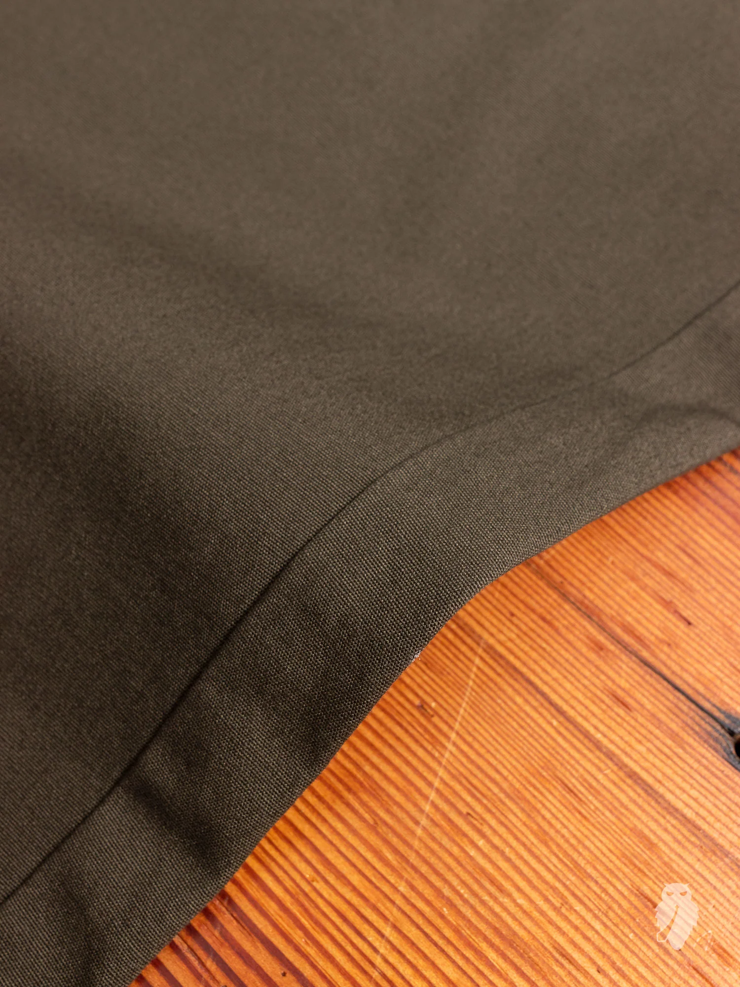 Cropped Pants in Olive Canvas - Image 7