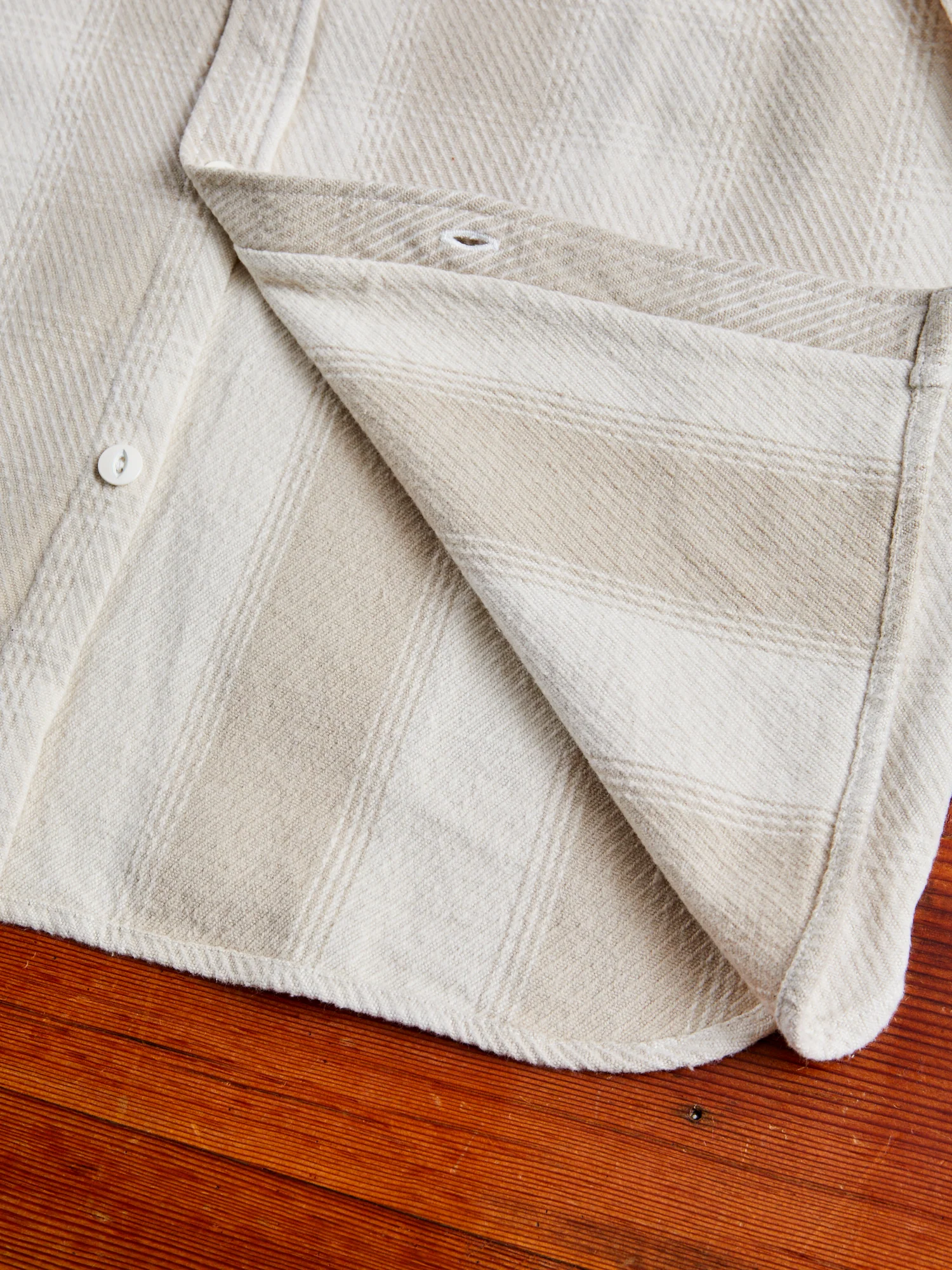 Crosscut Flannel in Alabaster Twill - Image 7