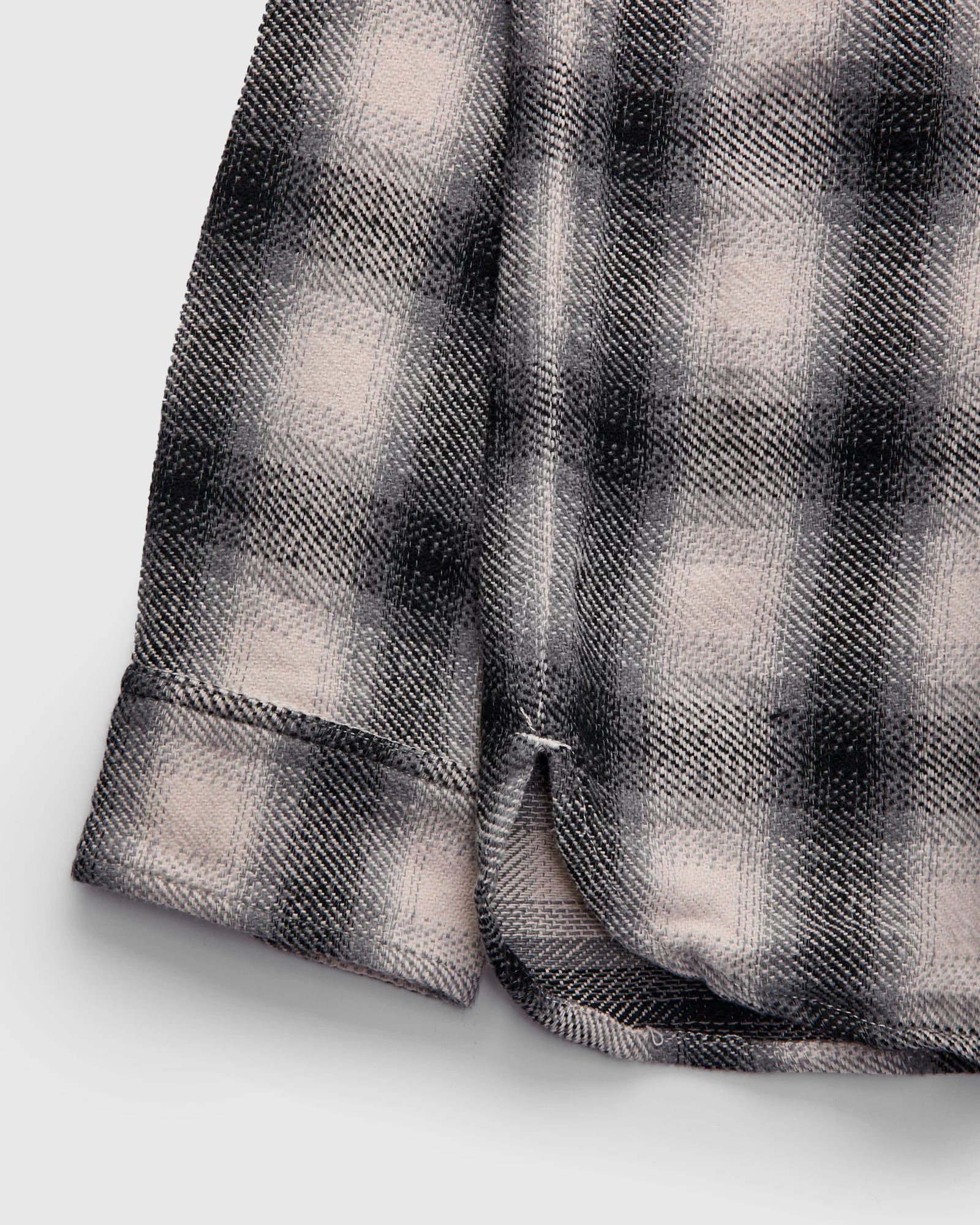 Crosscut Flannel in Cream/Black Plaid - Image 7