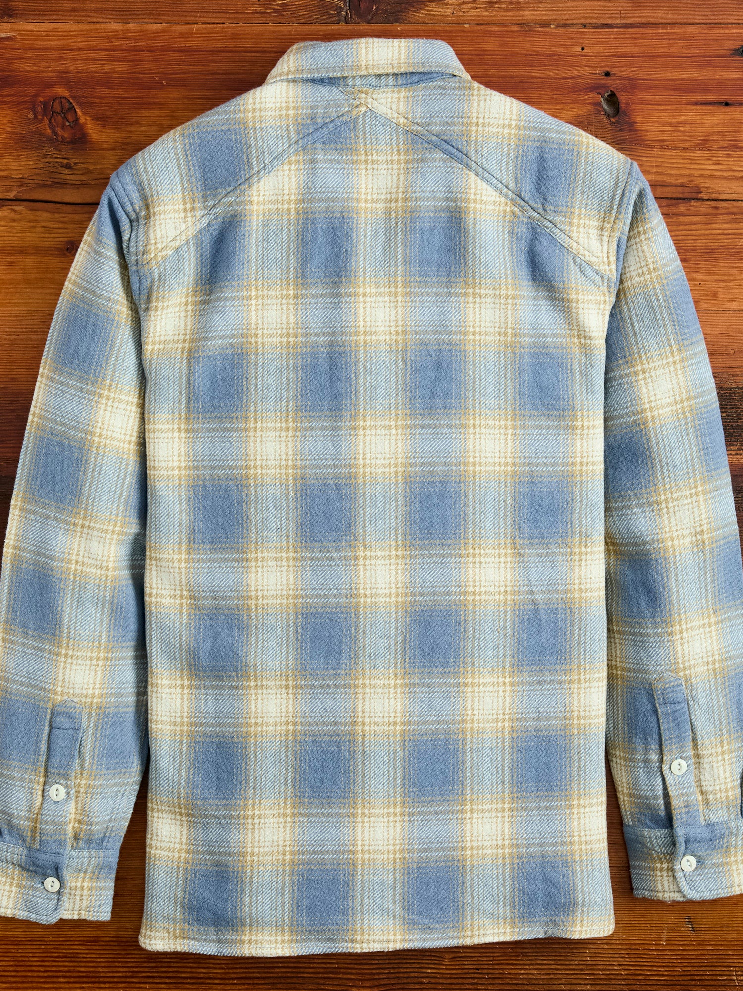 Crosscut Flannel in Powder Blue - Image 3