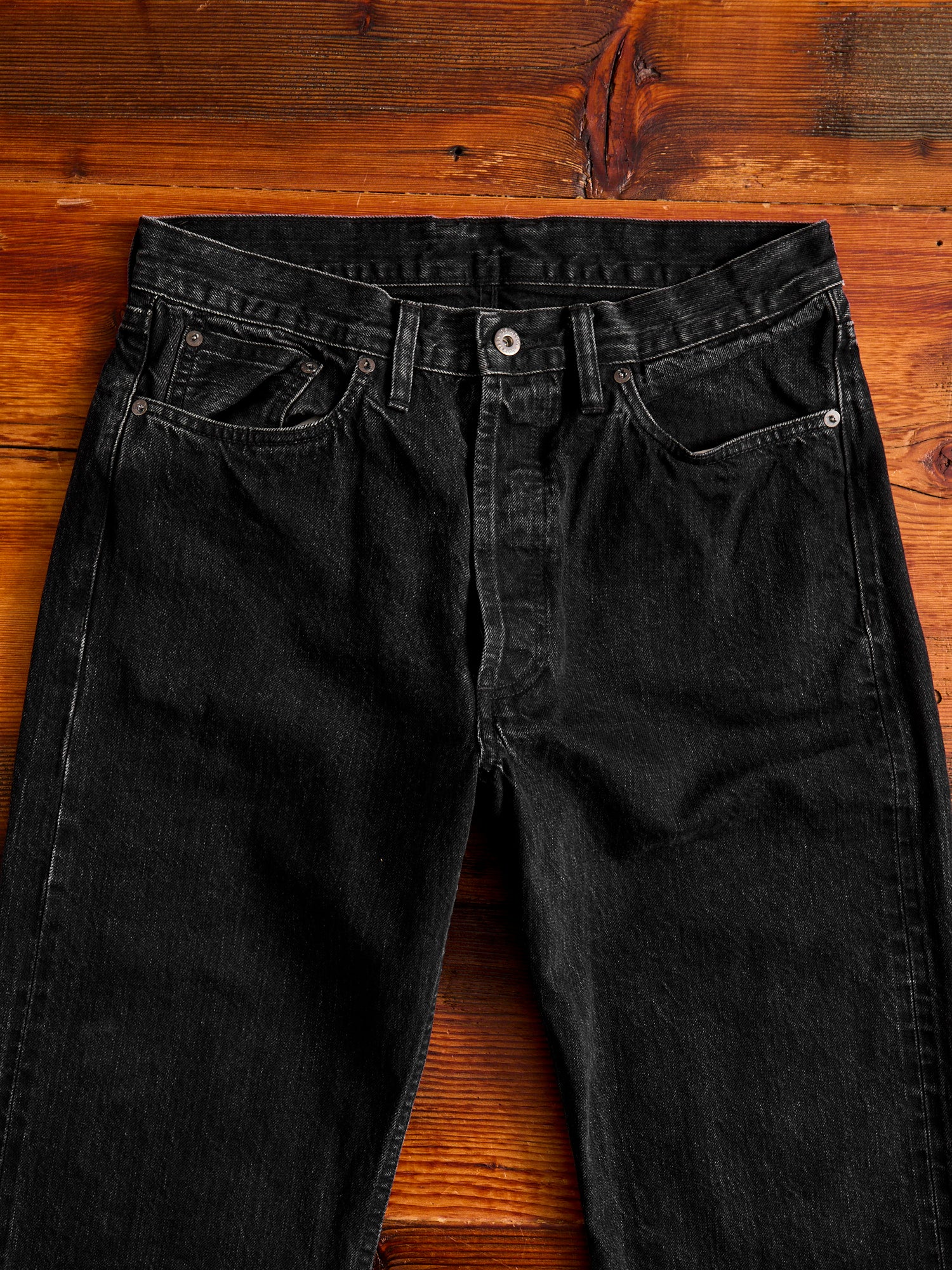 CS-222xs 12oz Stonewashed Double Black Selvedge Denim - Classic Straight Fit - Image 3