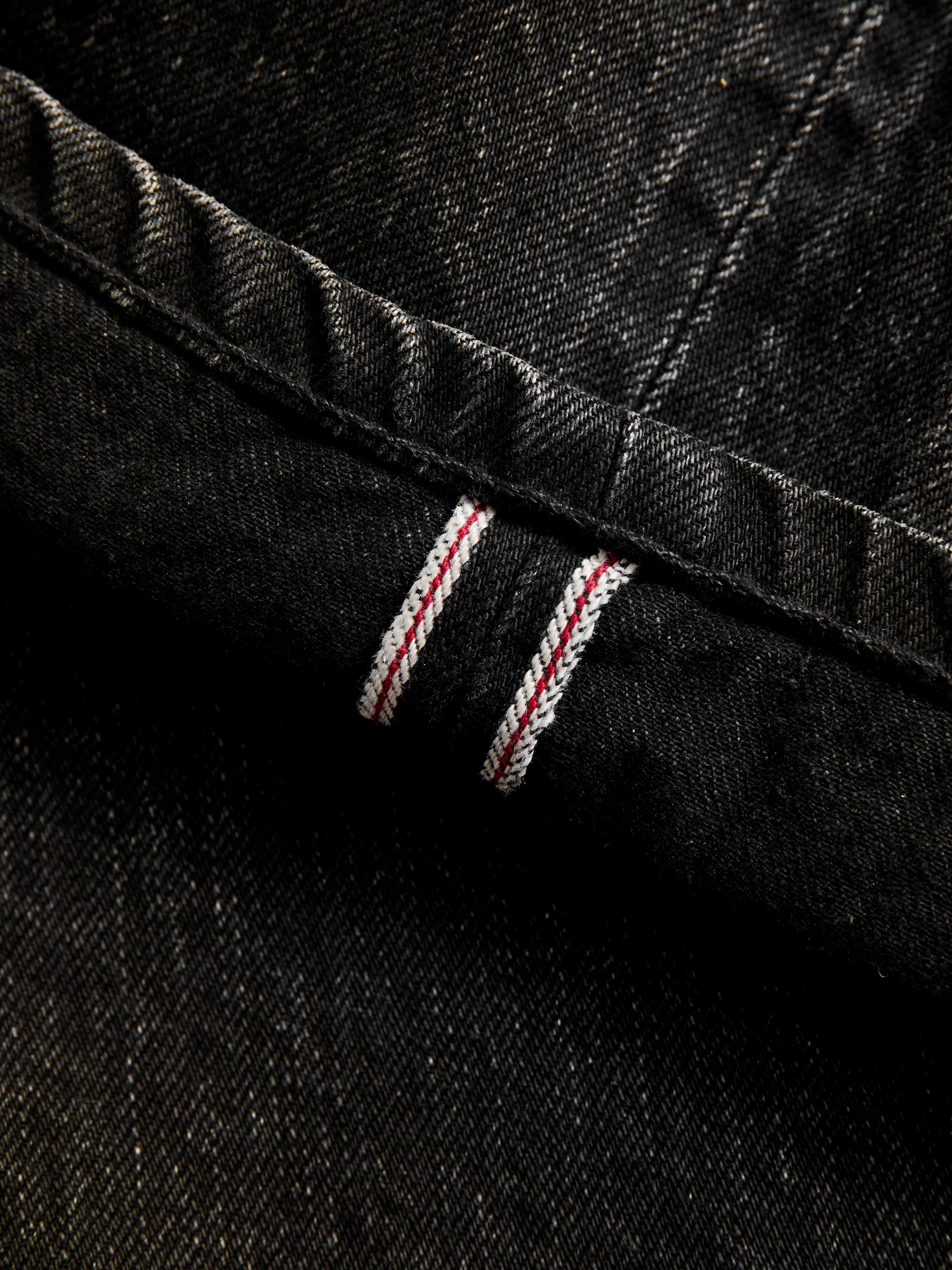 CS-222xs 12oz Stonewashed Double Black Selvedge Denim - Classic Straight Fit - Image 8