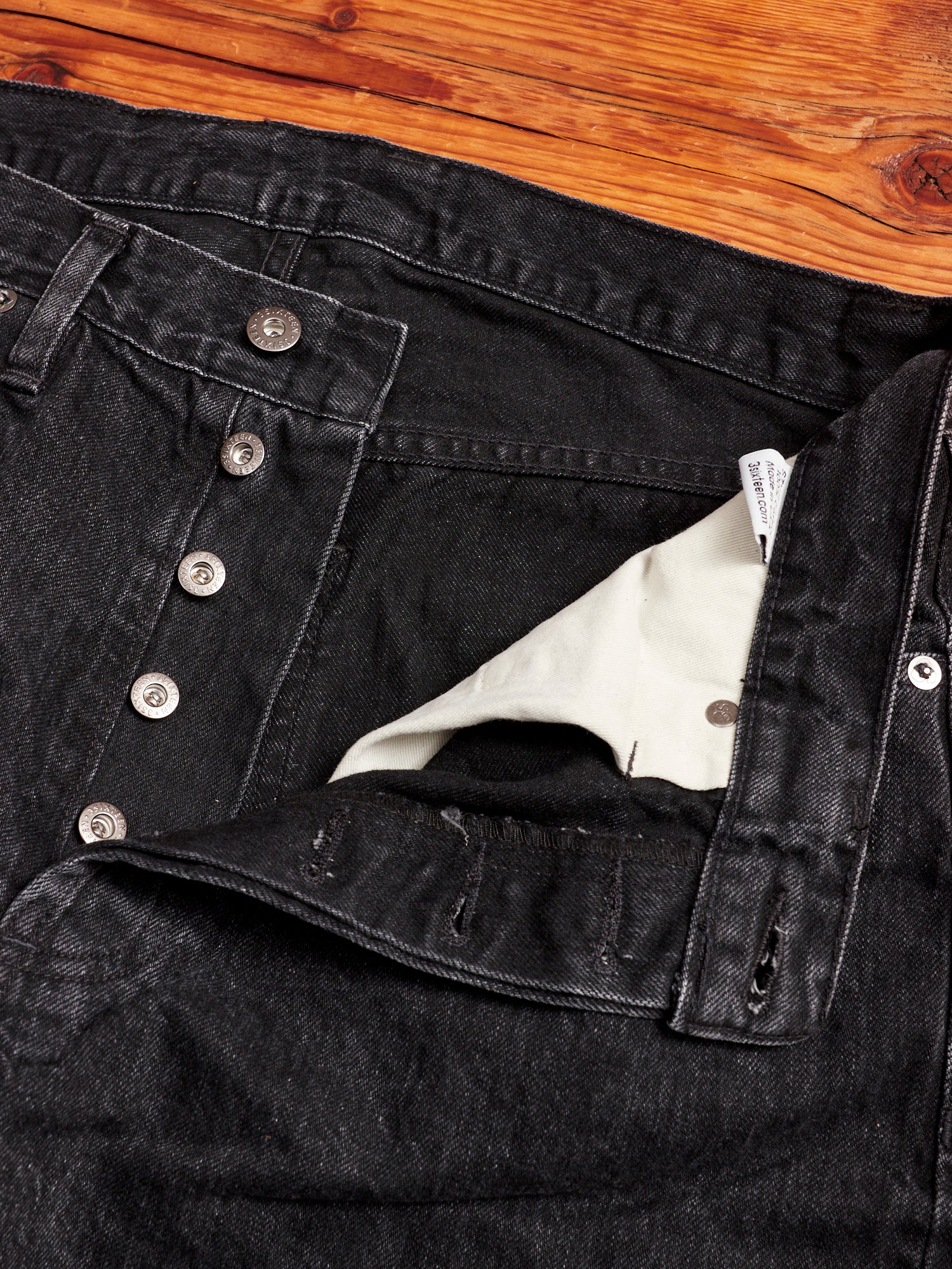 CT-222xs 12oz Stonewashed Double Black Selvedge Denim - Classic Tapered Fit - Image 5