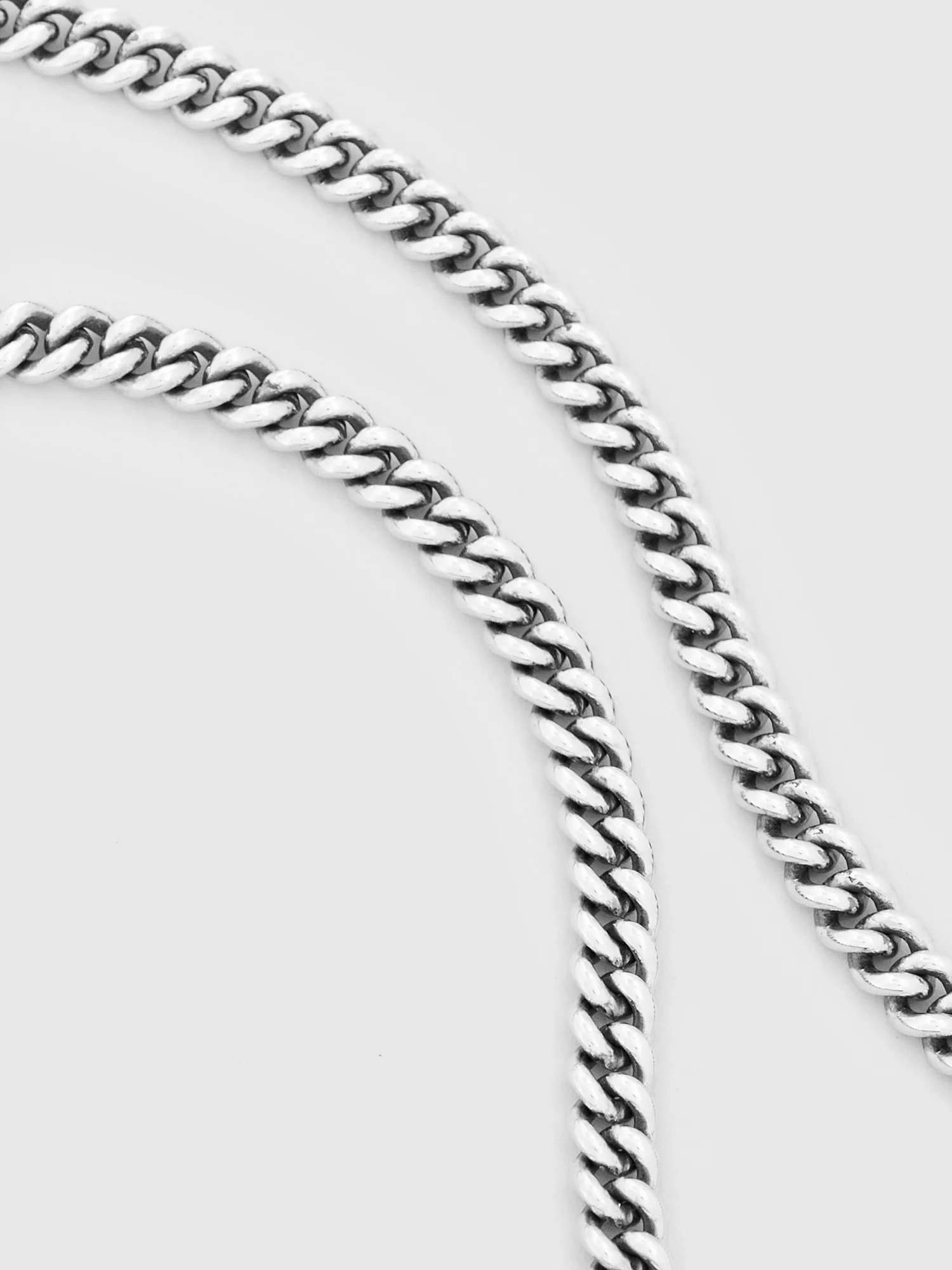 Curb Chain Necklace Size A in Sterling Silver - Image 6