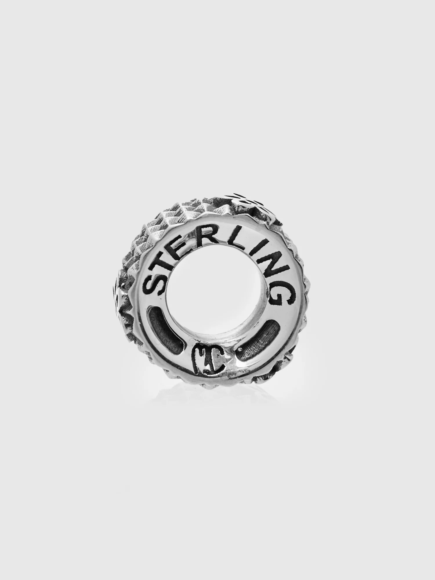 Cutout Rosette Rondel in Sterling Silver - Image 4