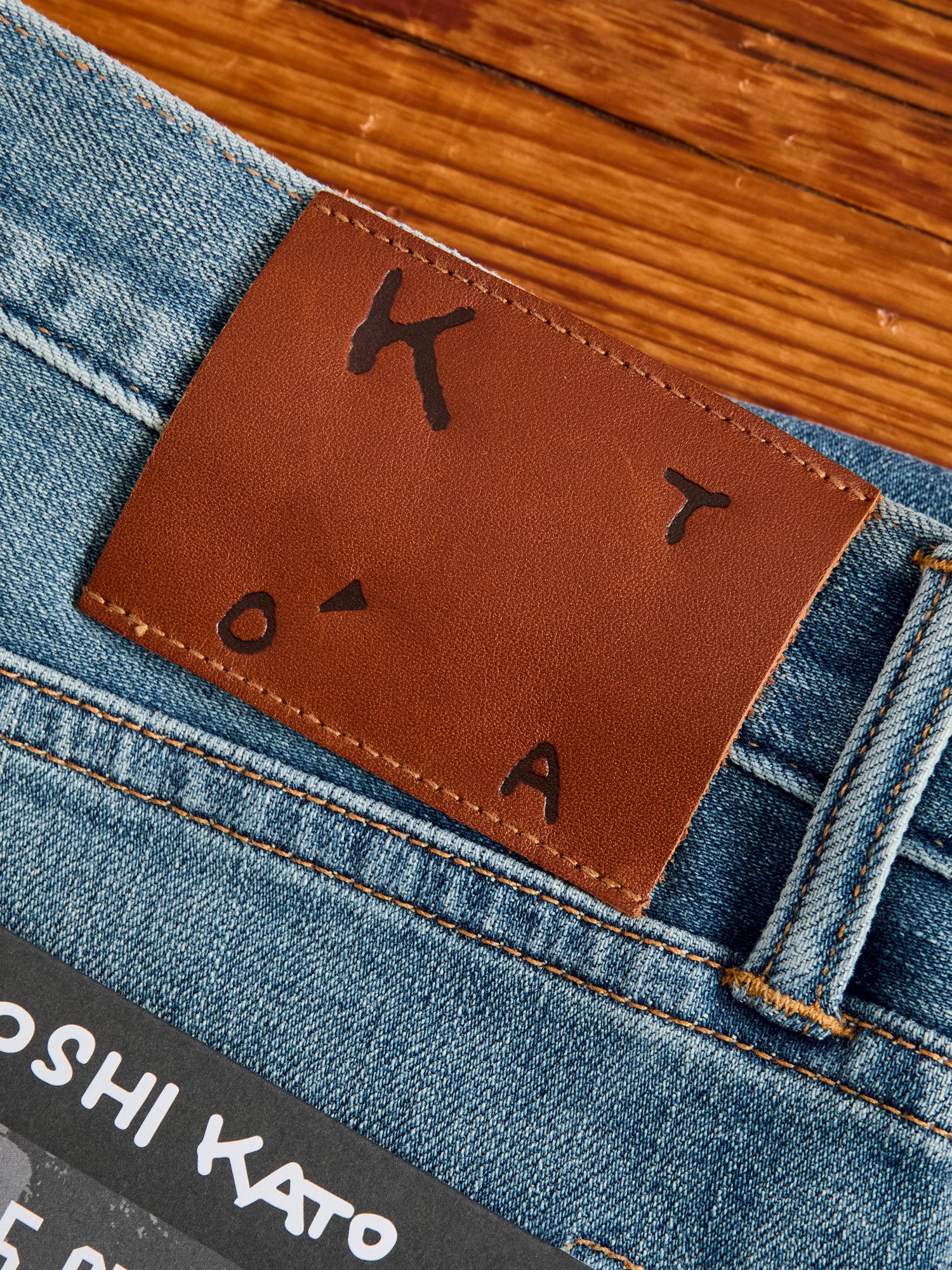 "Cyndi" 10.5oz Washed Indigo Stretch Selvedge Denim - Hammer Straight - Image 9