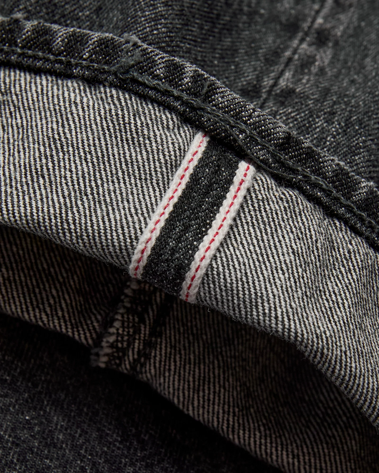 D1826 "Black Ivy Wash" 13oz Selvedge Denim - Relaxed Tapered Fit - Image 7