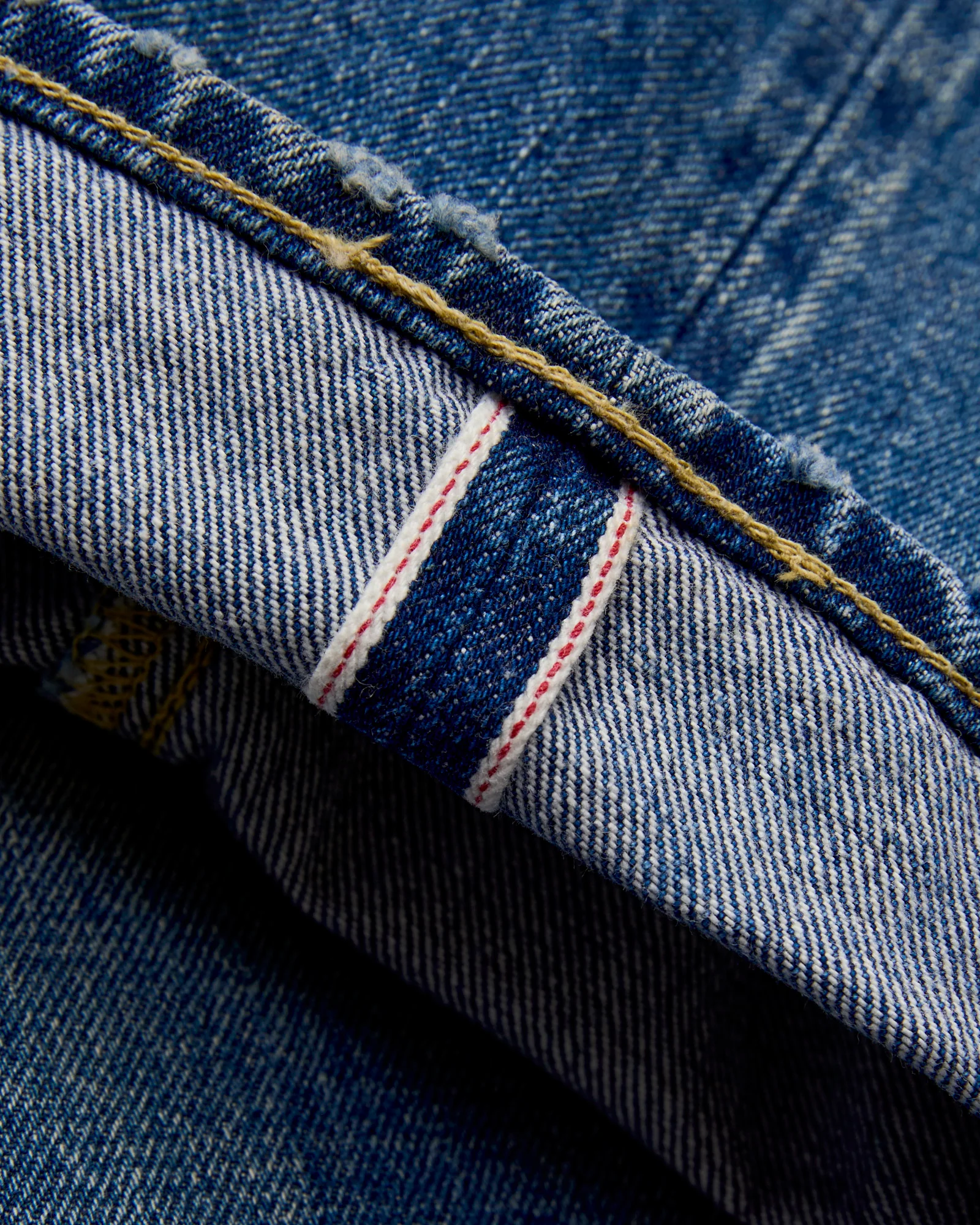 D1826 "Ivy Wash" 13oz Selvedge Denim - Relaxed Tapered Fit - Image 7
