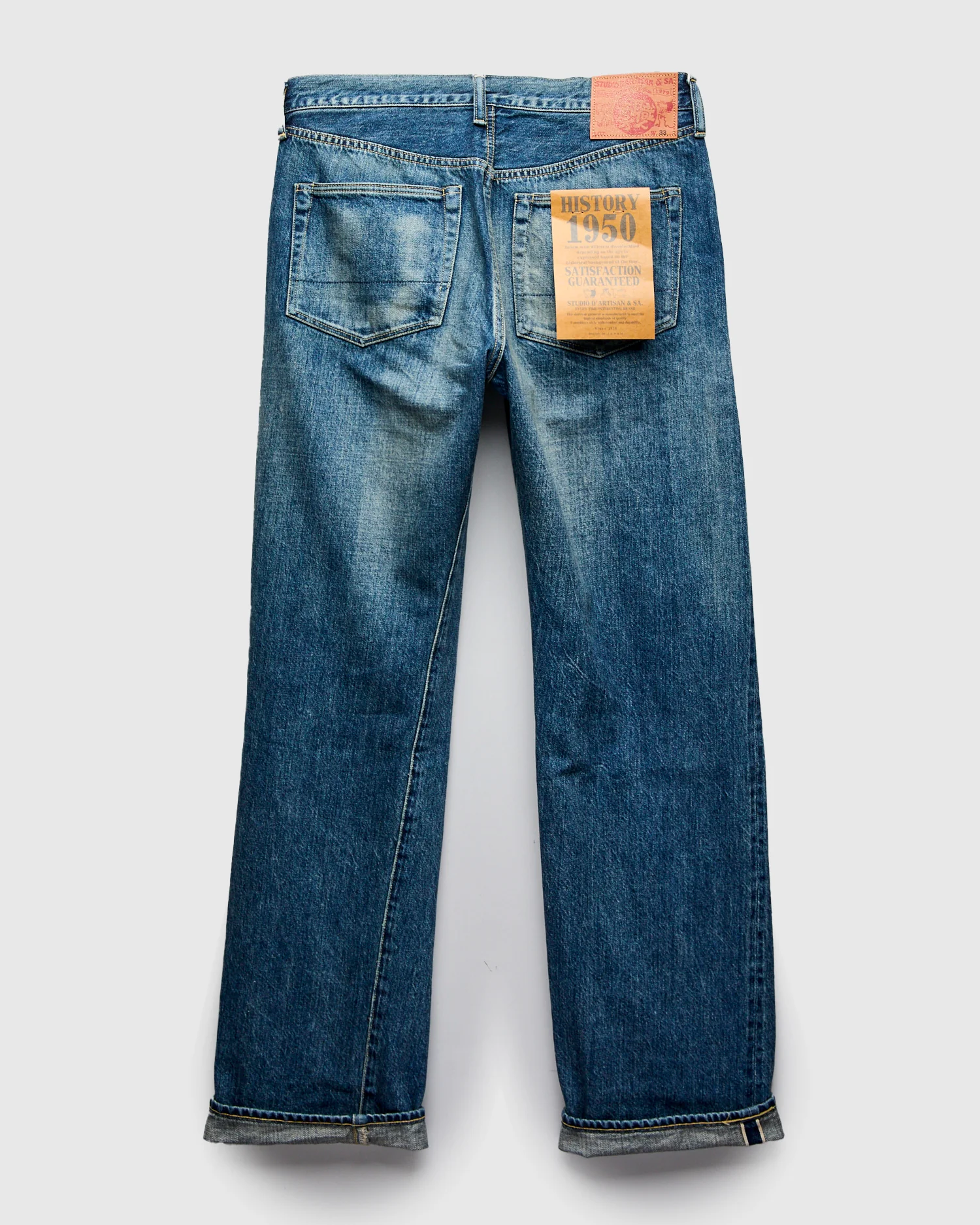 D1844US "1950s Wash" 12.5oz Selvedge Denim - Regular Straight Fit - Image 4
