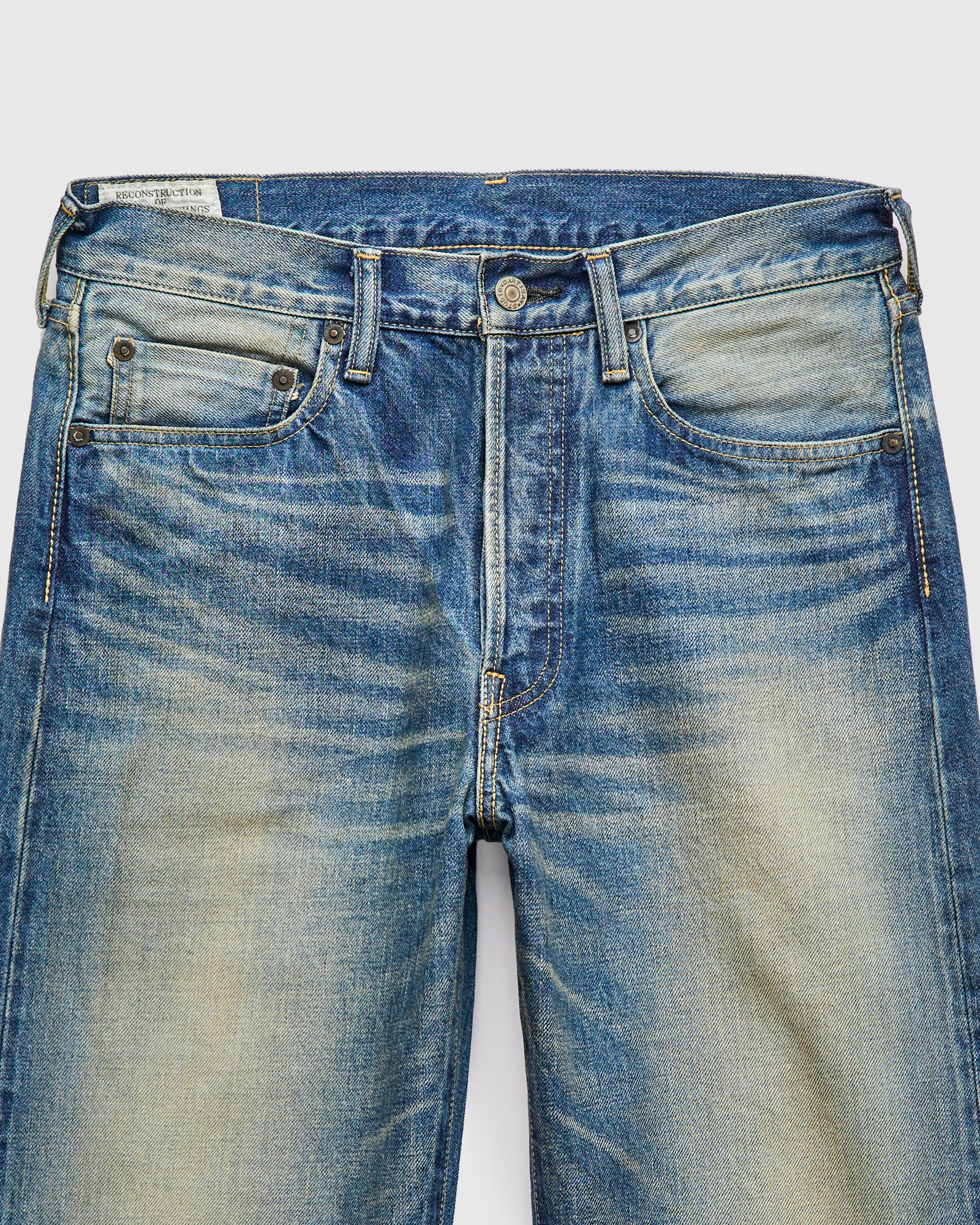 D1891US 13oz Washed Selvedge Denim - Regular Straight Fit - Image 4