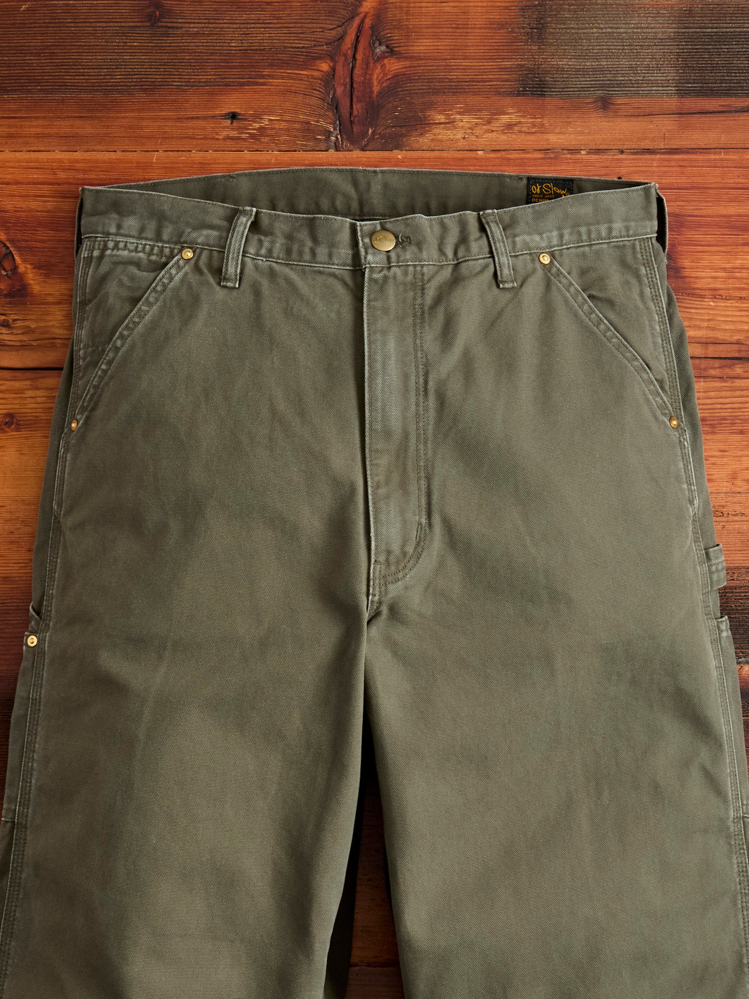 Dad's Fit Painter Pants in Army Green - Image 4