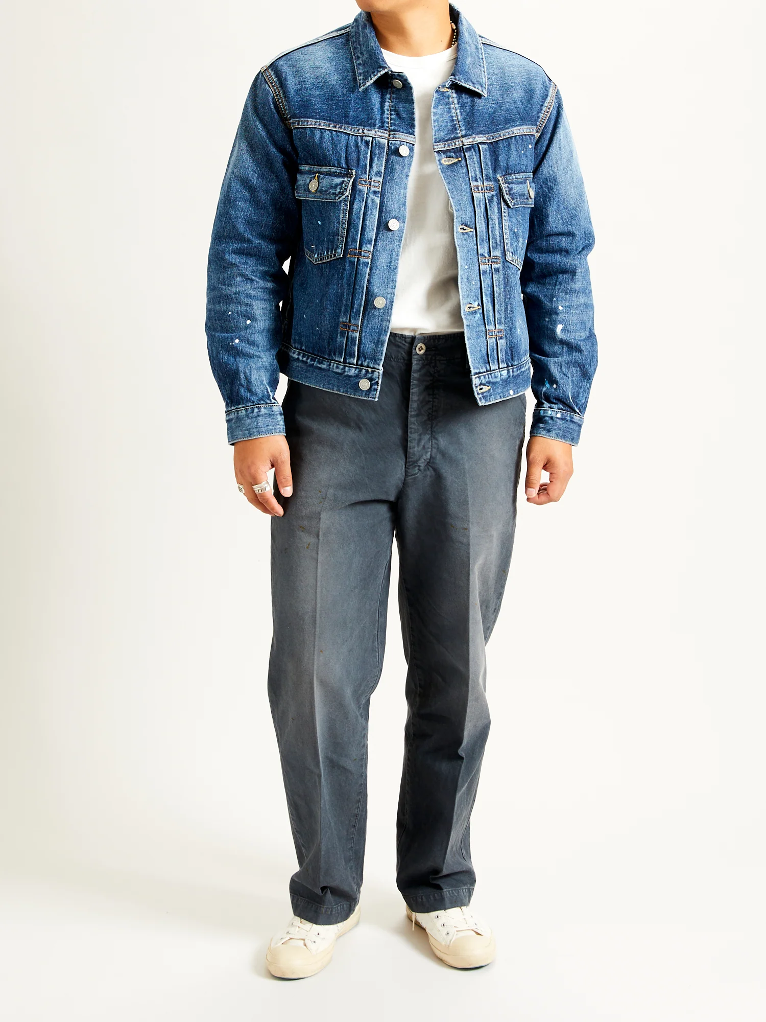 Damaged Field Chino Pants in Navy - Image 10