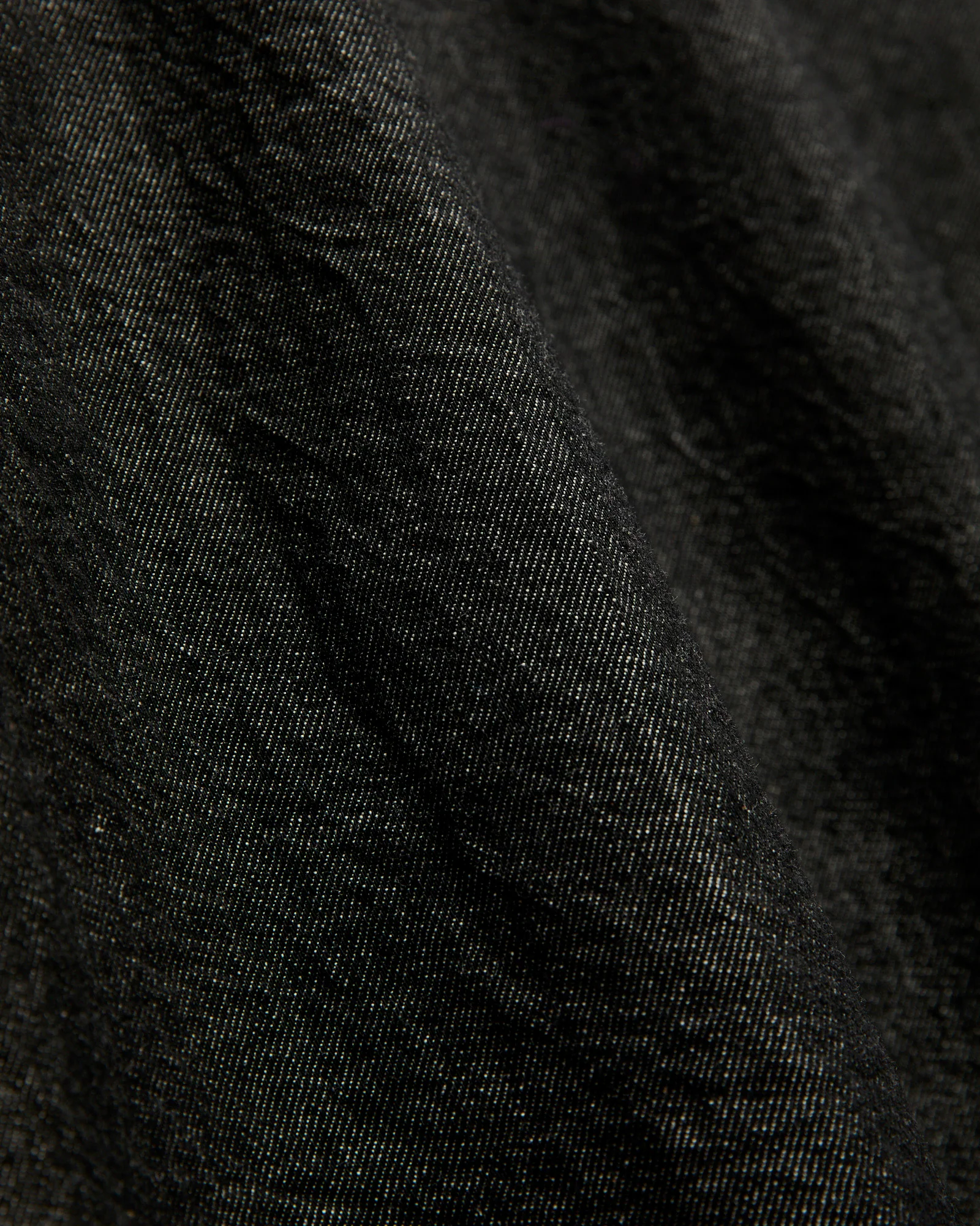 Denim Button-Down Shirt in Black White - Image 7