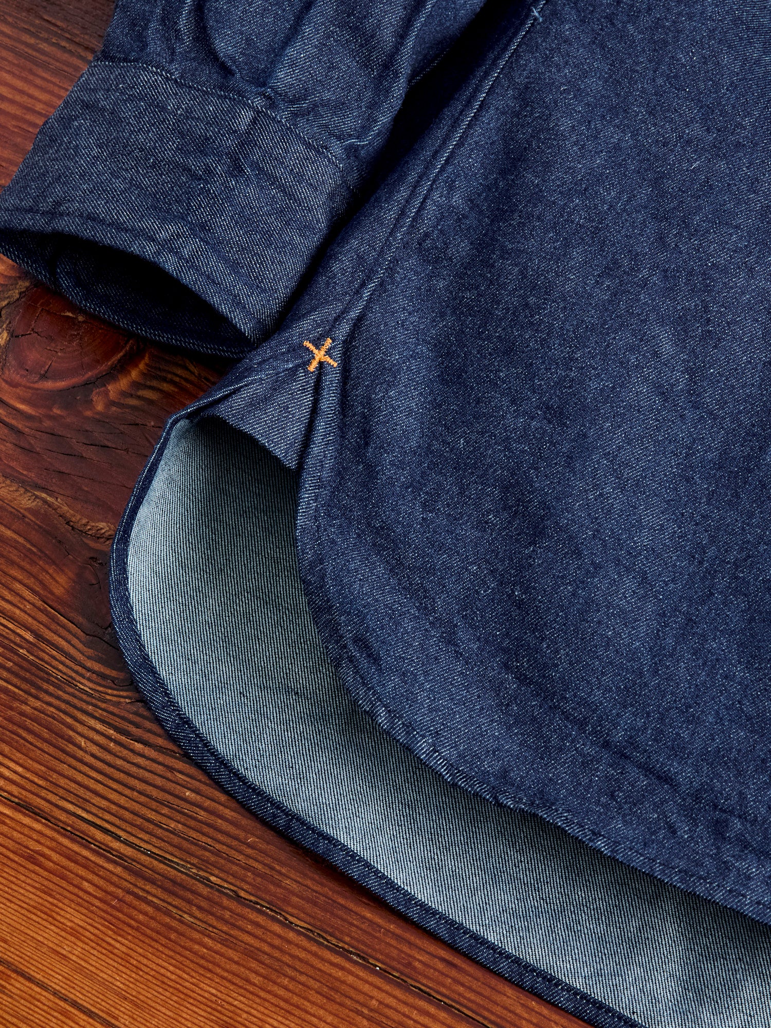 Denim Button-Down Shirt in Indigo - Image 6