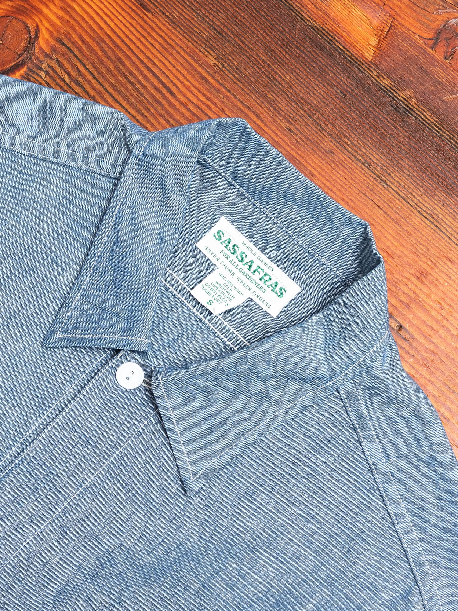 Diggin Half Button-Down Shirt in Blue - Image 3