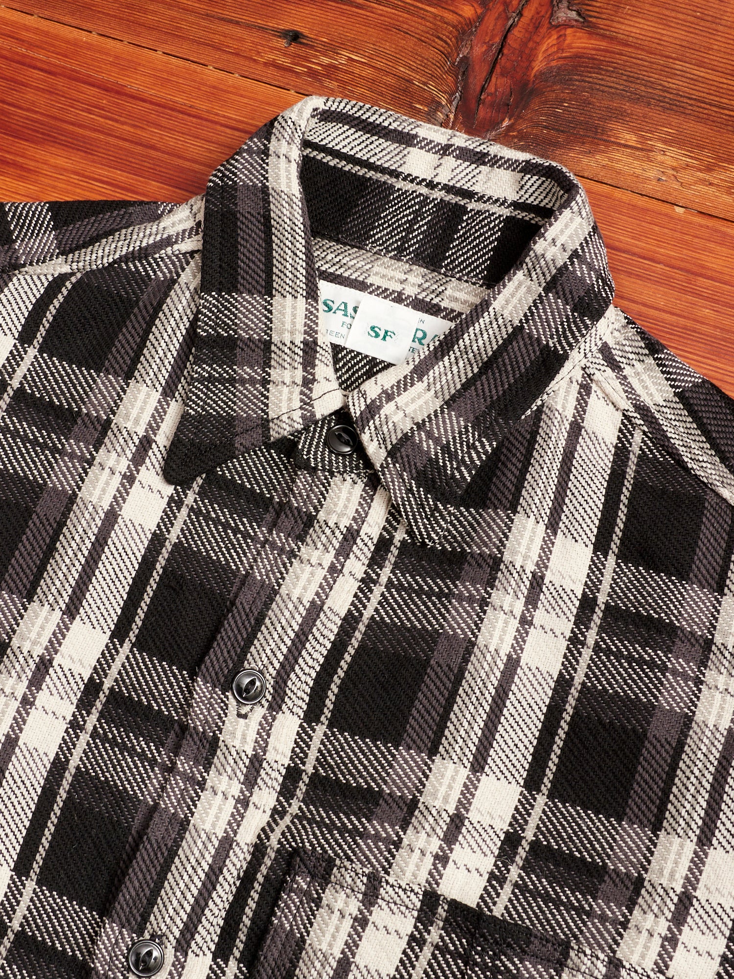 Diggin Shirt in Black Twill Check - Image 3