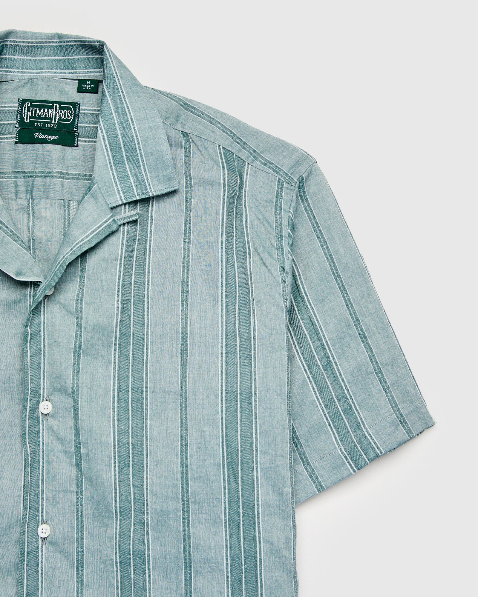Dobby Camp Shirt in Green - Image 4