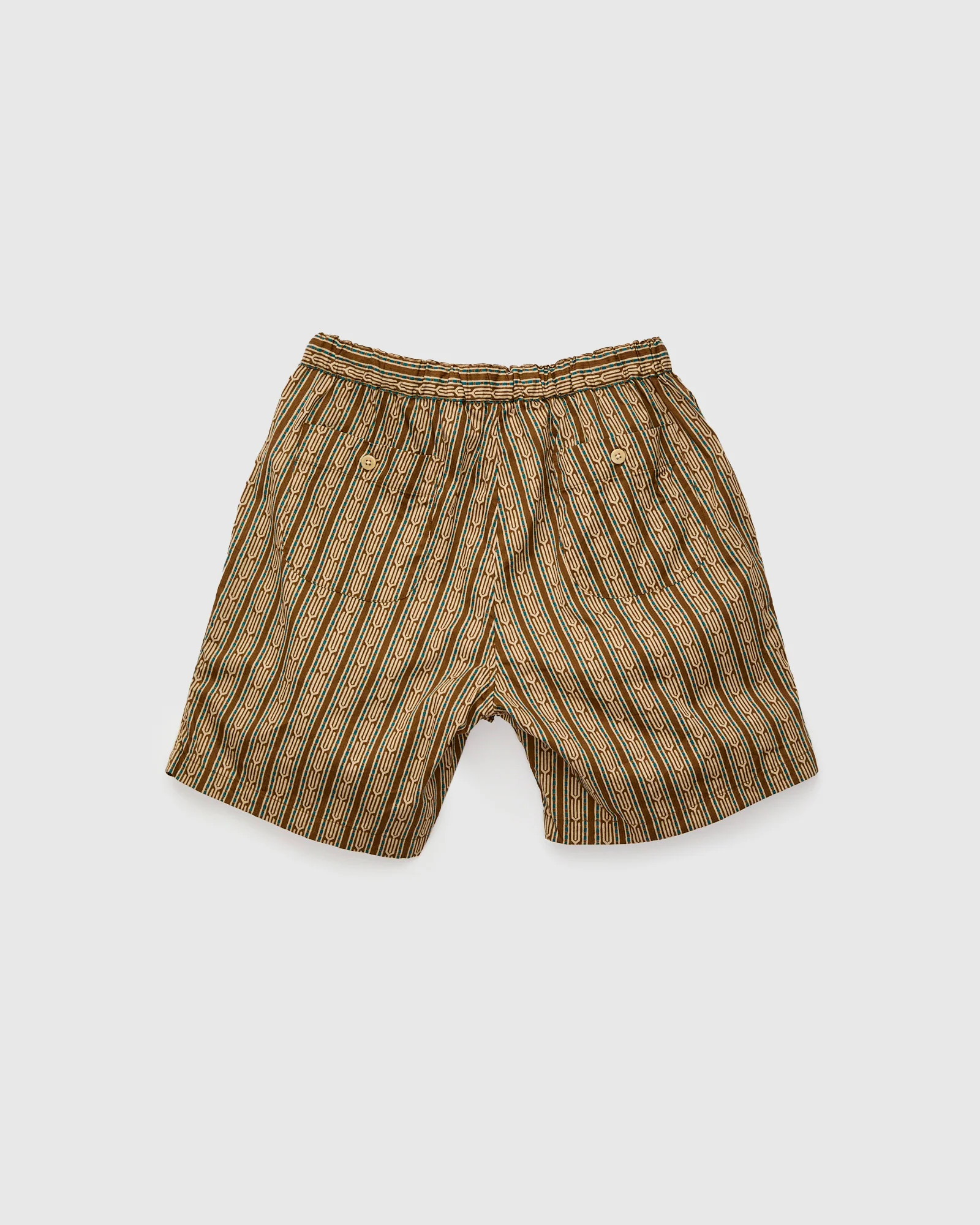 Dobby Easy Shorts in Brown - Image 2