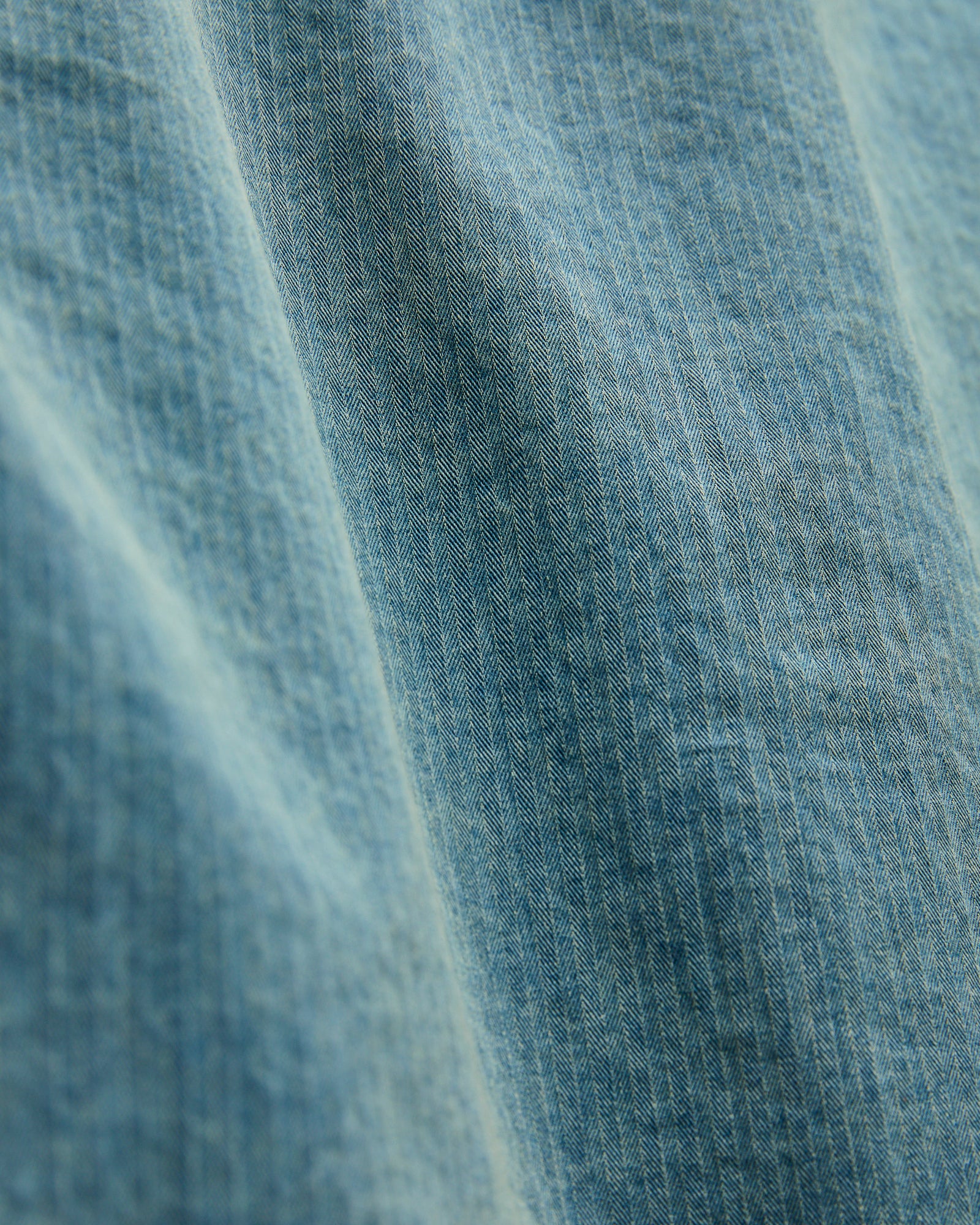 Dockman HBT Workshirt in Faded Indigo - Image 7