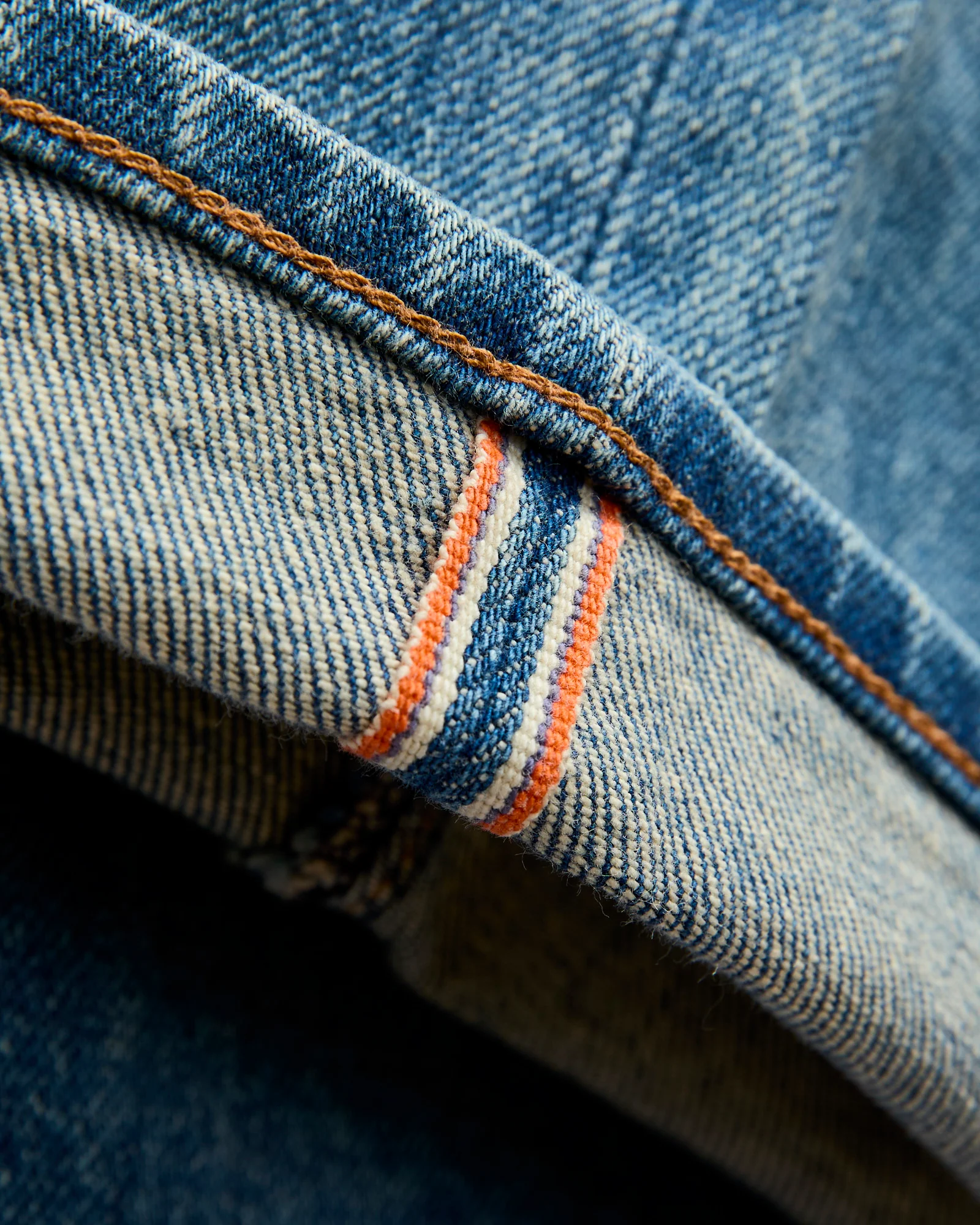 "Don" 14oz Washed Indigo Stretch Selvedge Denim - Hammer Straight - Image 7