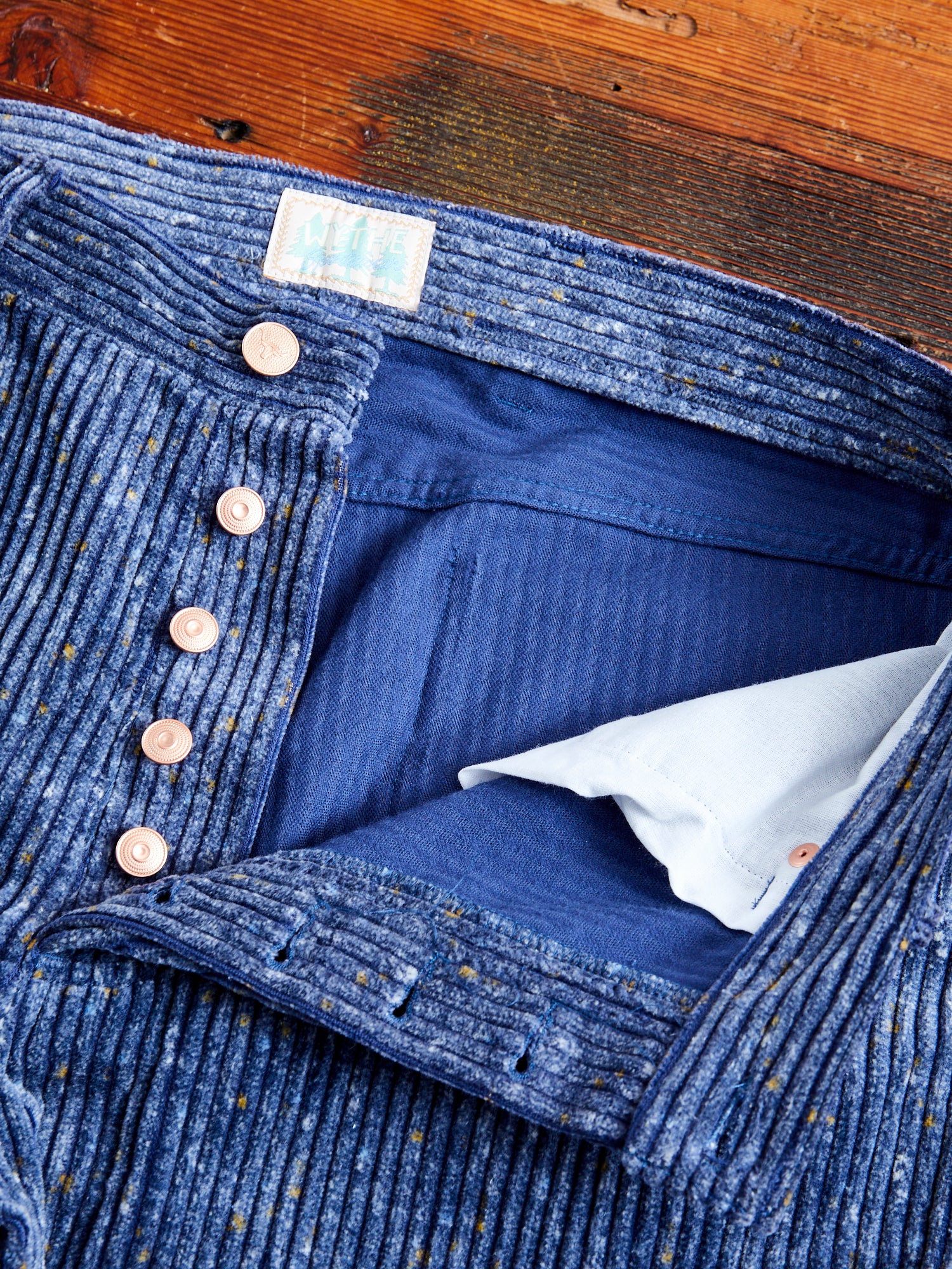 Donegal Corduroy Five Pocket Trousers in Marine Blue - Image 6