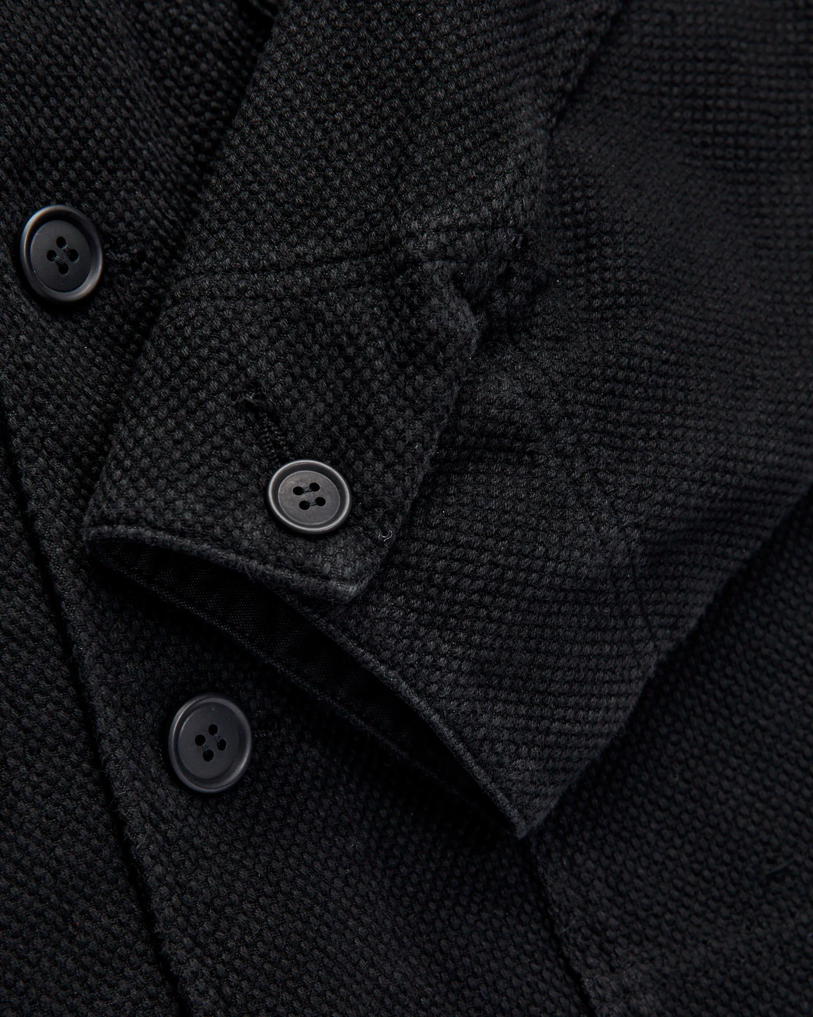 Double Cloth Sashiko Coverall Jacket in Black - Image 8