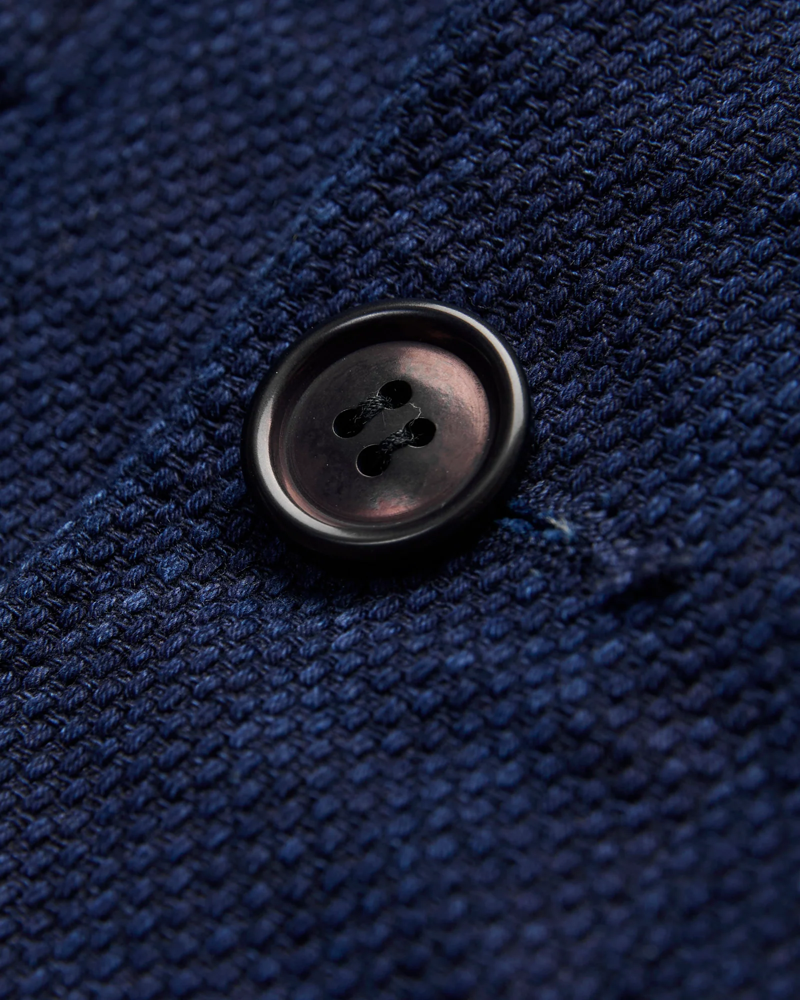 Double Cloth Sashiko Coverall Jacket in Pure Indigo - Image 5