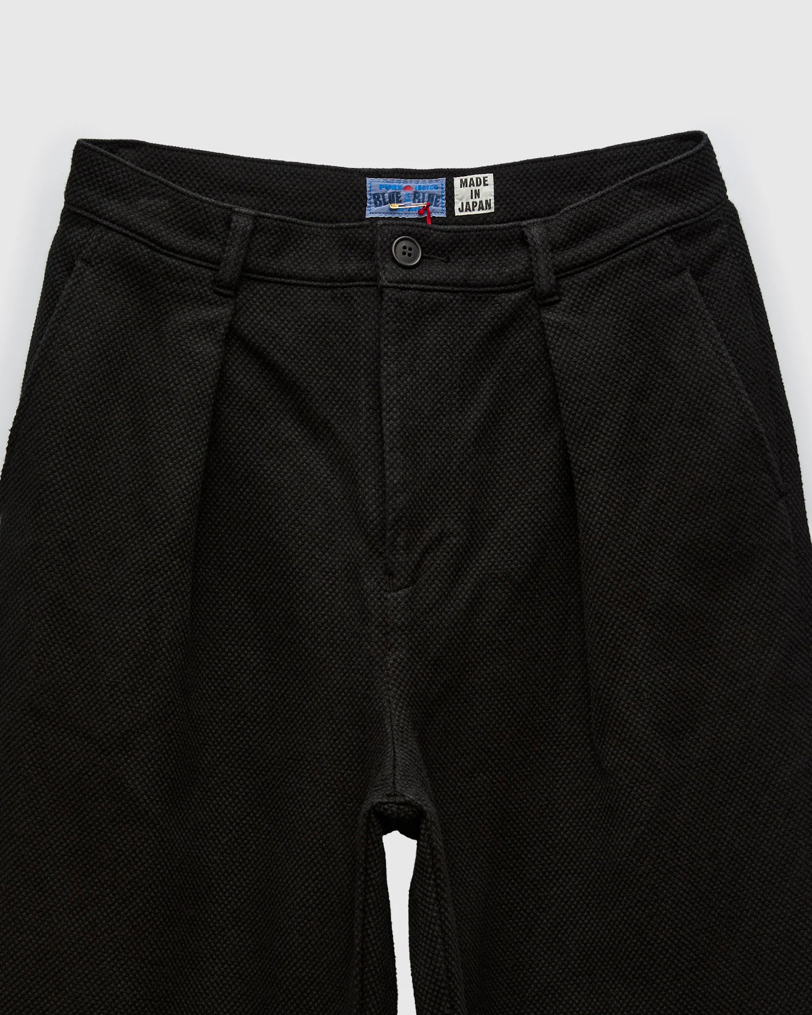 Double Cloth Sashiko Trousers in Black - Image 4