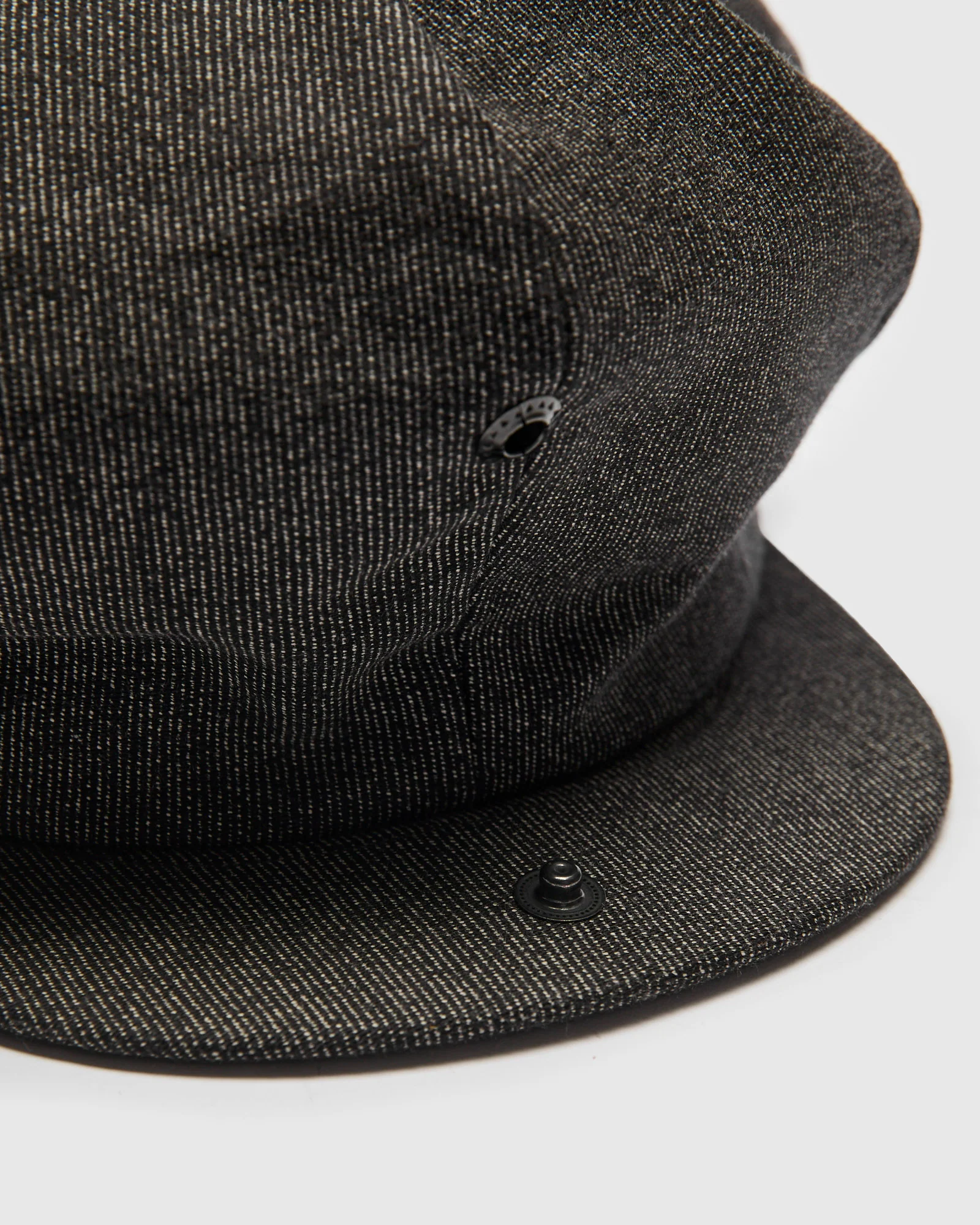 Double Diamond Printed Newsboy Cap in Salt & Pepper - Image 6